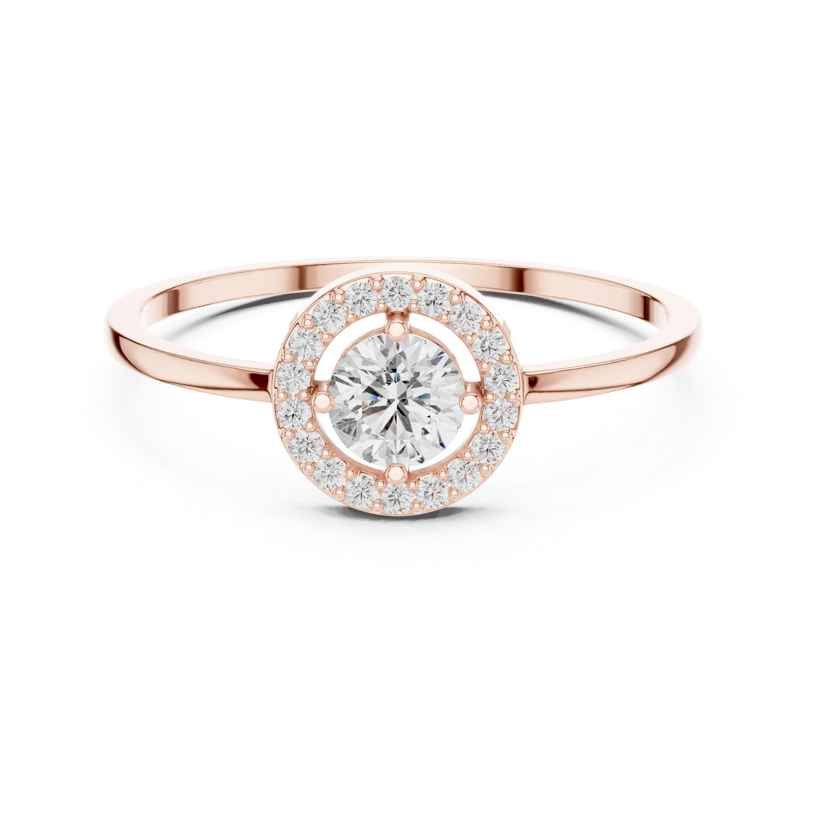 Classic Halo Diamond Ring