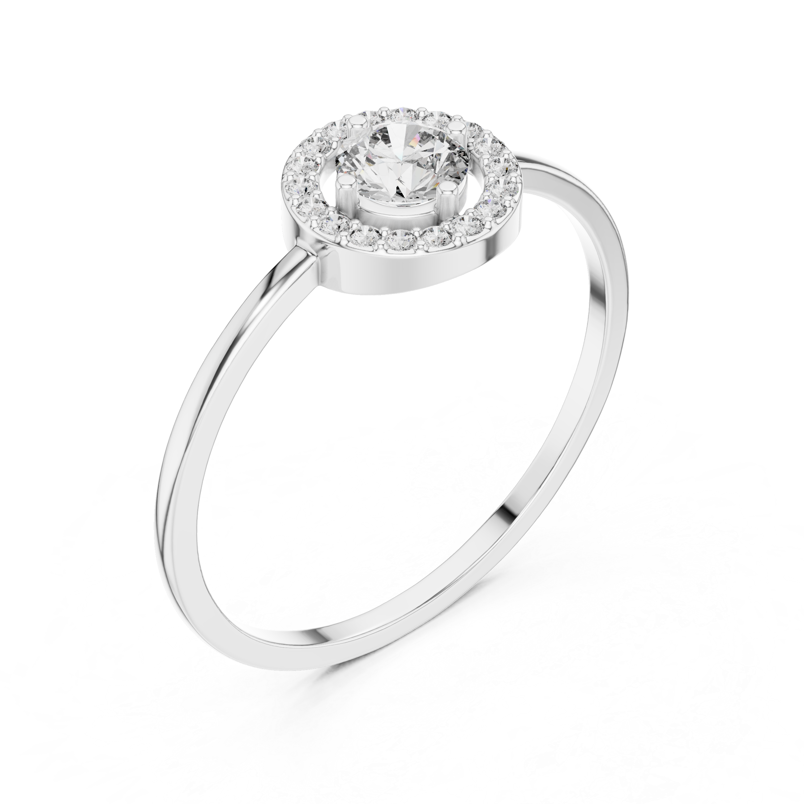 Classic Halo Diamond Ring