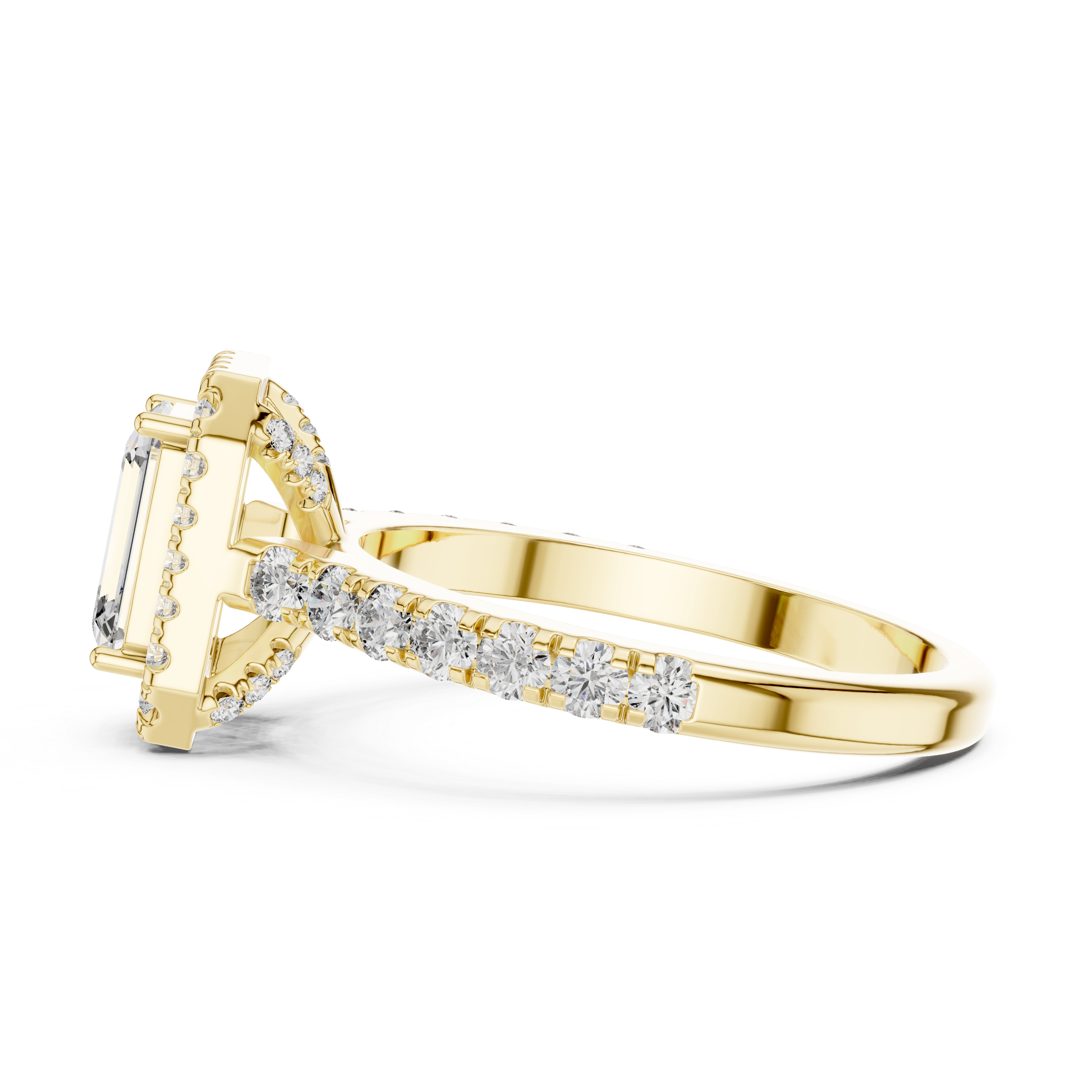 Oval-Cut Diamond Marquise Side Stones Ring