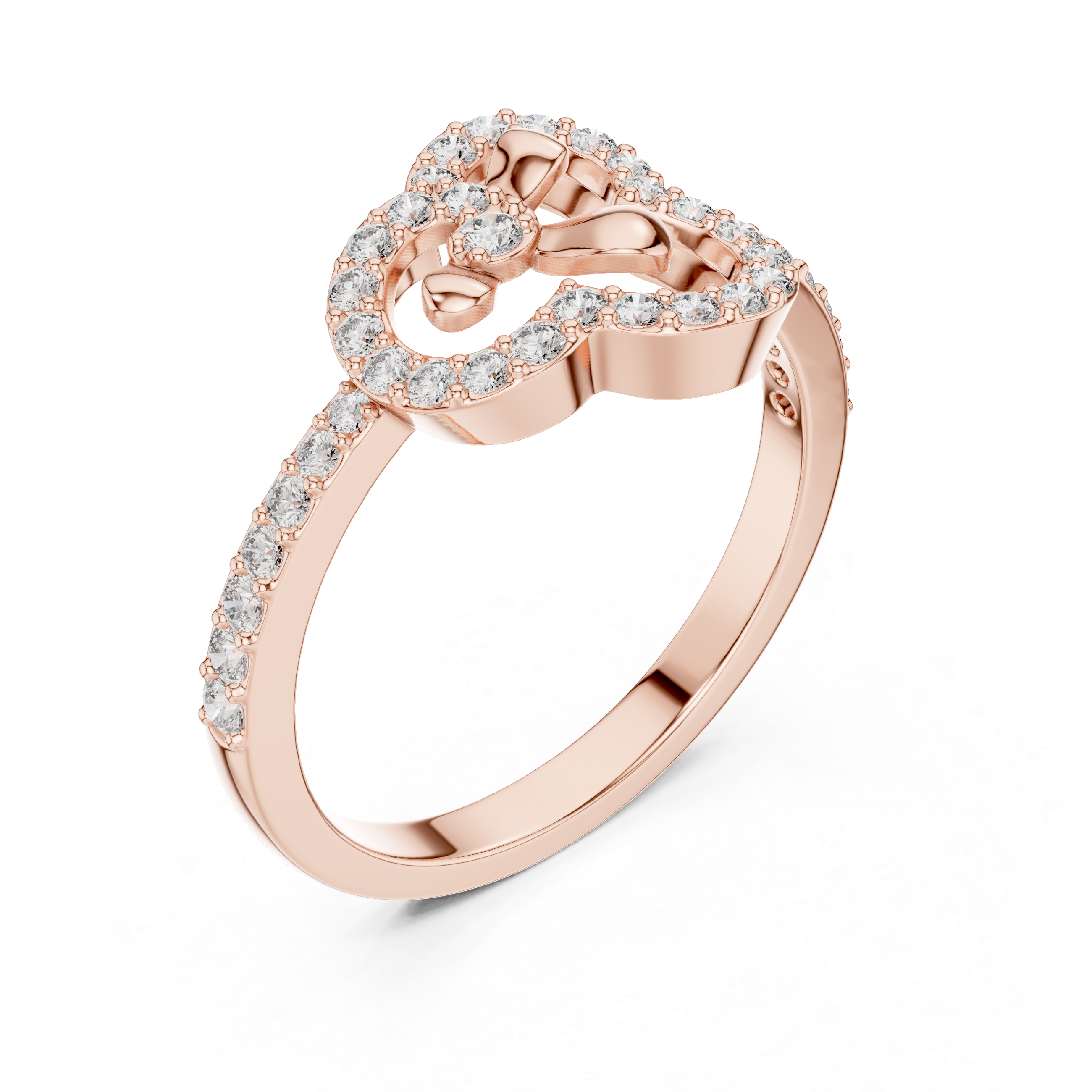 Floral Halo Diamond Ring