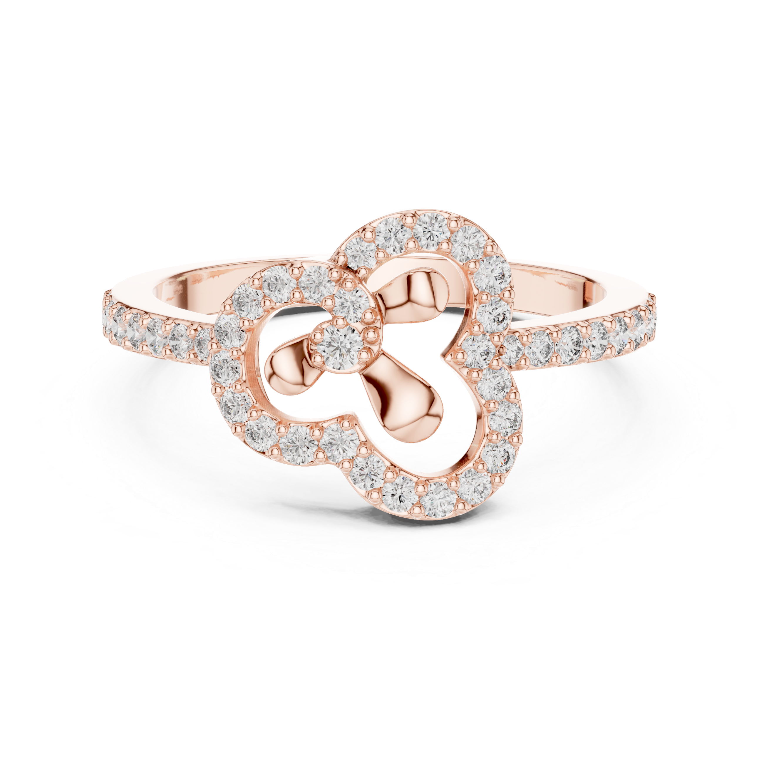 Floral Halo Diamond Ring