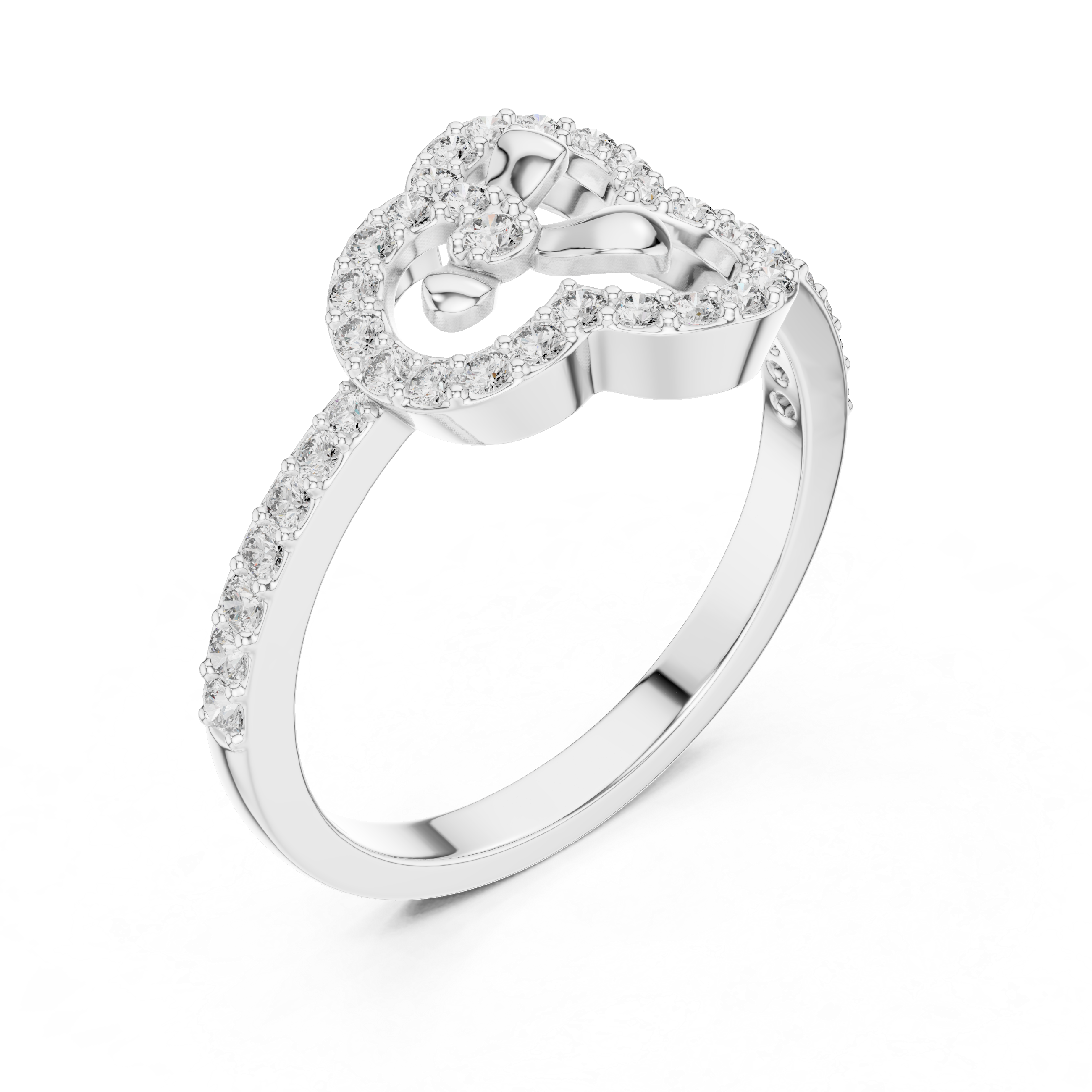 Floral Halo Diamond Ring