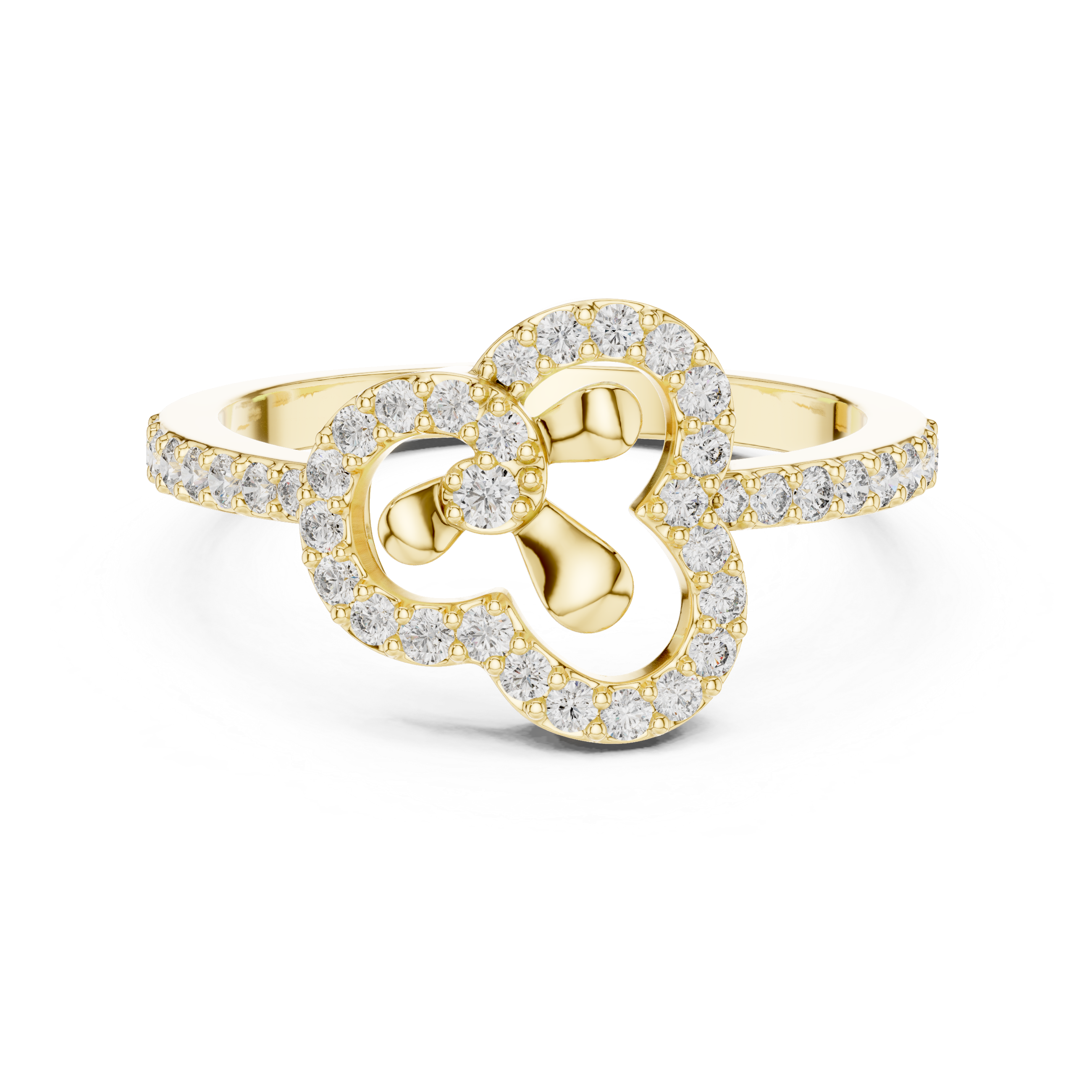 Floral Halo Diamond Ring