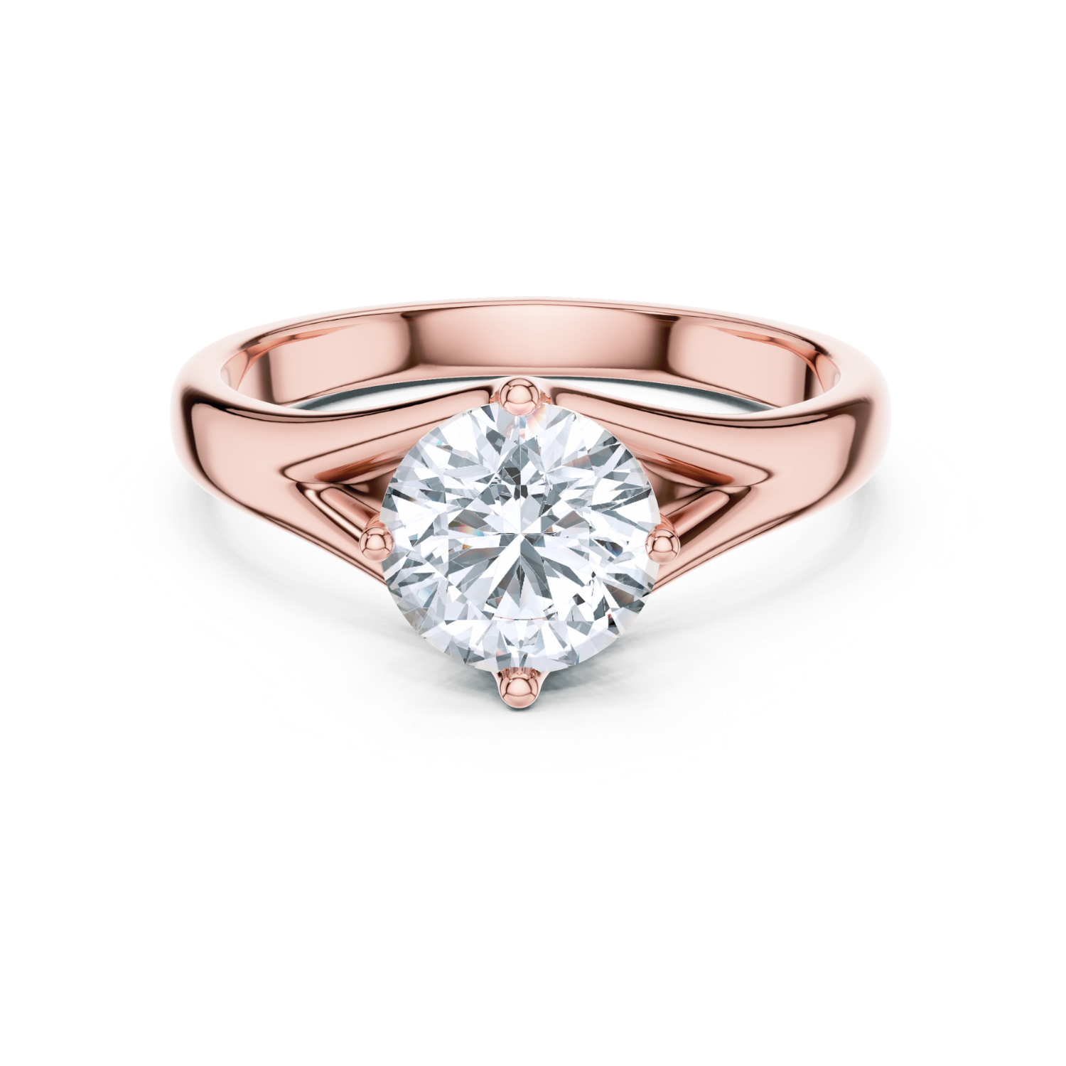 Split Shank Solitaire Ring