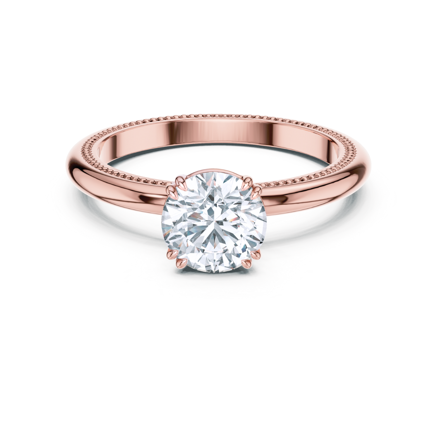 Classic Milgrain Solitaire Ring
