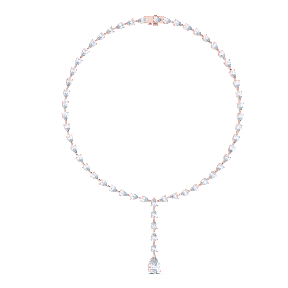 Elara Pear-Cut Drop Necklace