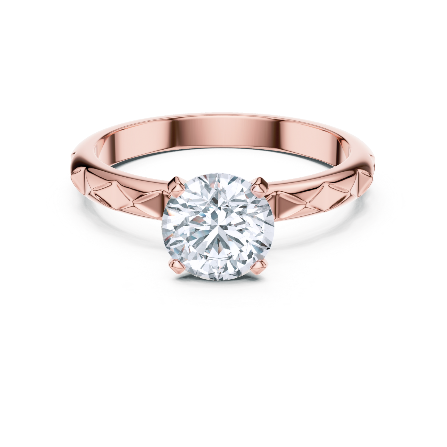 Geometric-Inspired Solitaire Ring