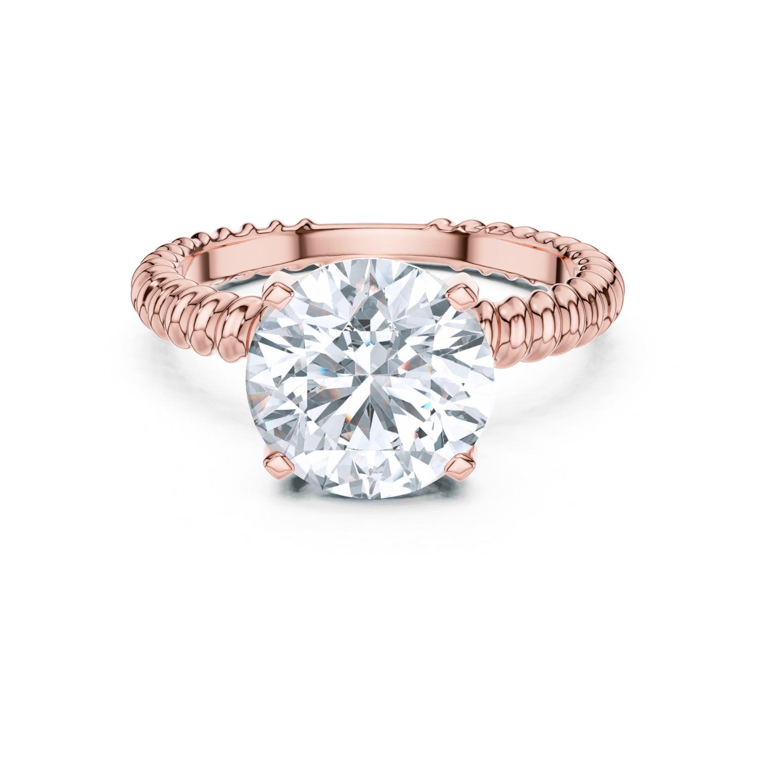 Braided Elegance Solitaire Ring