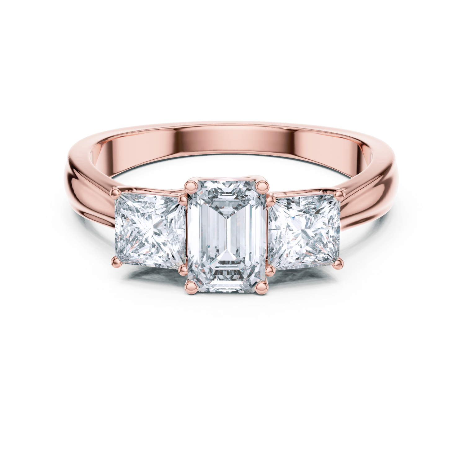 Trilogy Radiance Emerald-Cut Ring