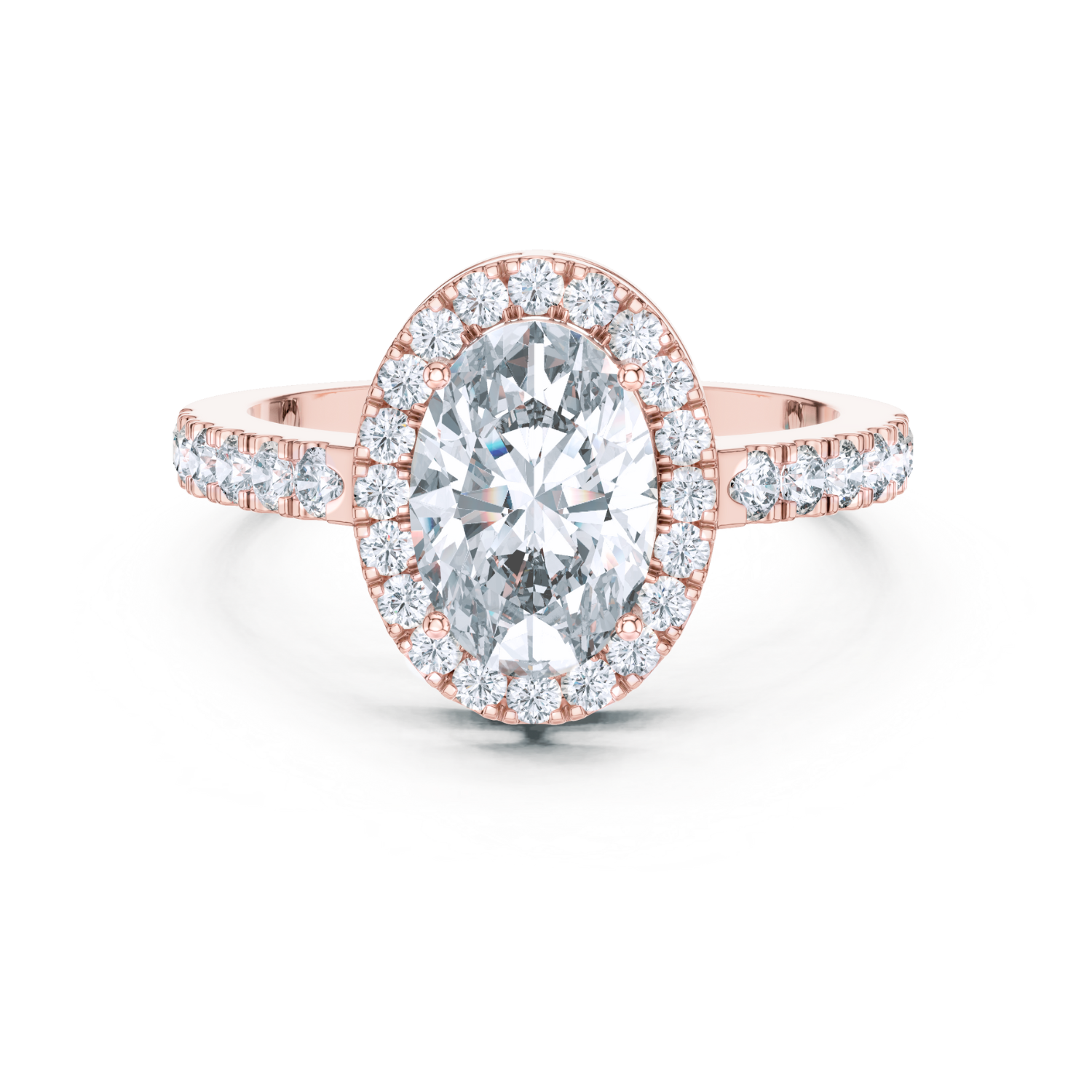 Vera Oval Halo Diamond Ring