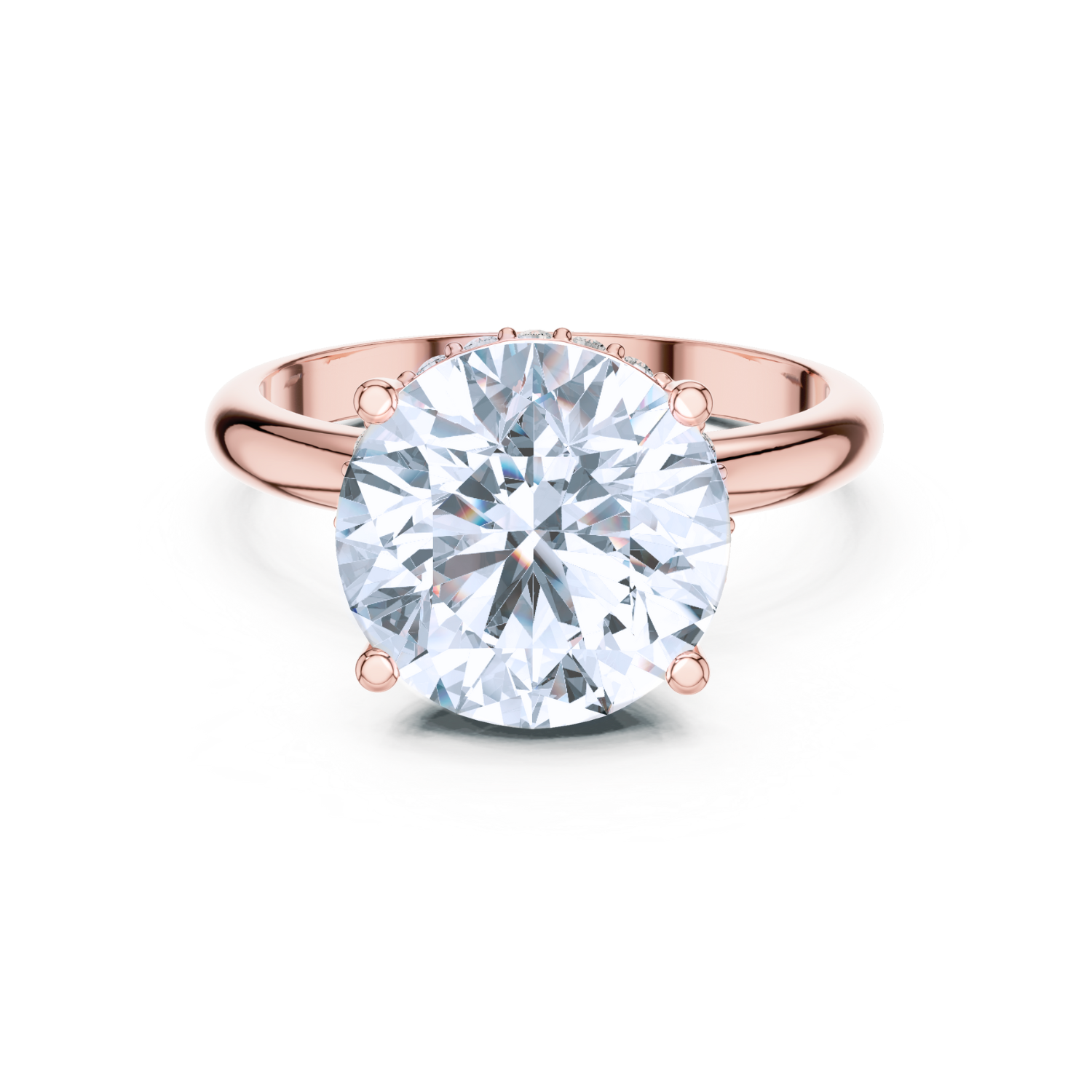Hidden Halo Solitaire Diamond Ring
