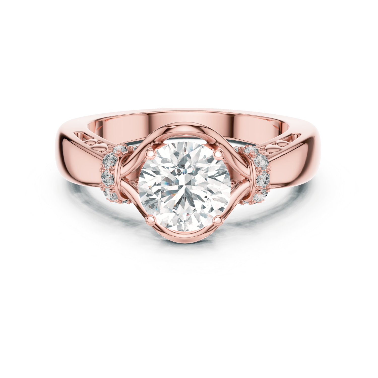 Twisted Filigree Diamond Ring