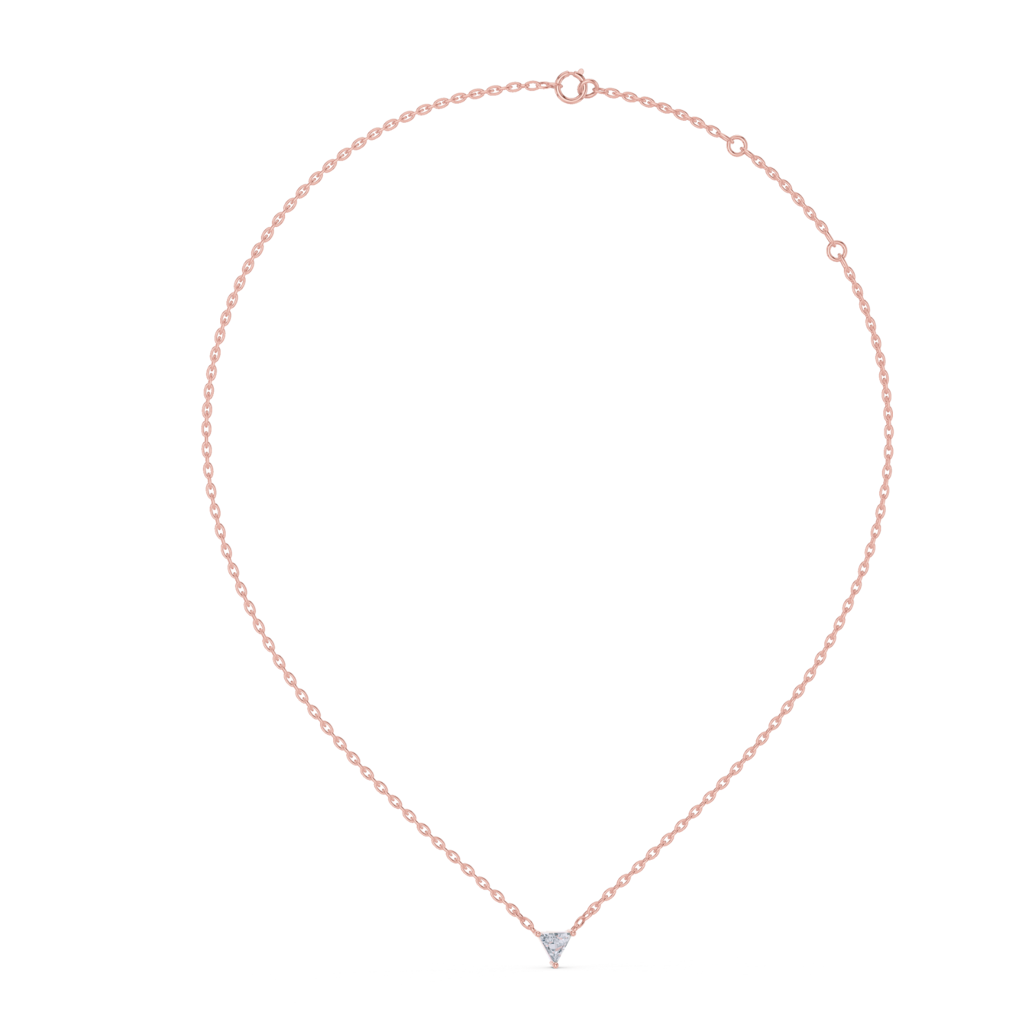 V-Shaped Diamond Pendant