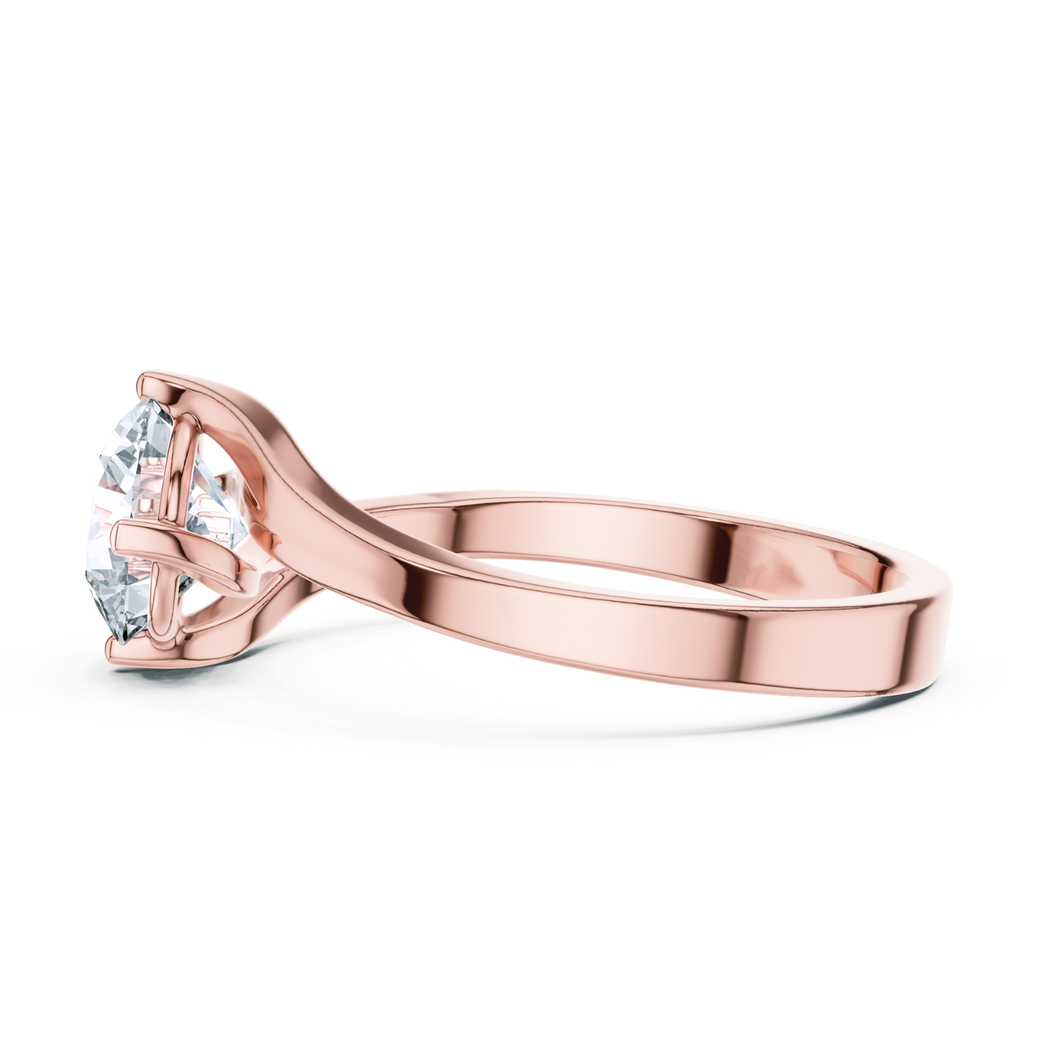 Twisted Shank Solitaire Ring