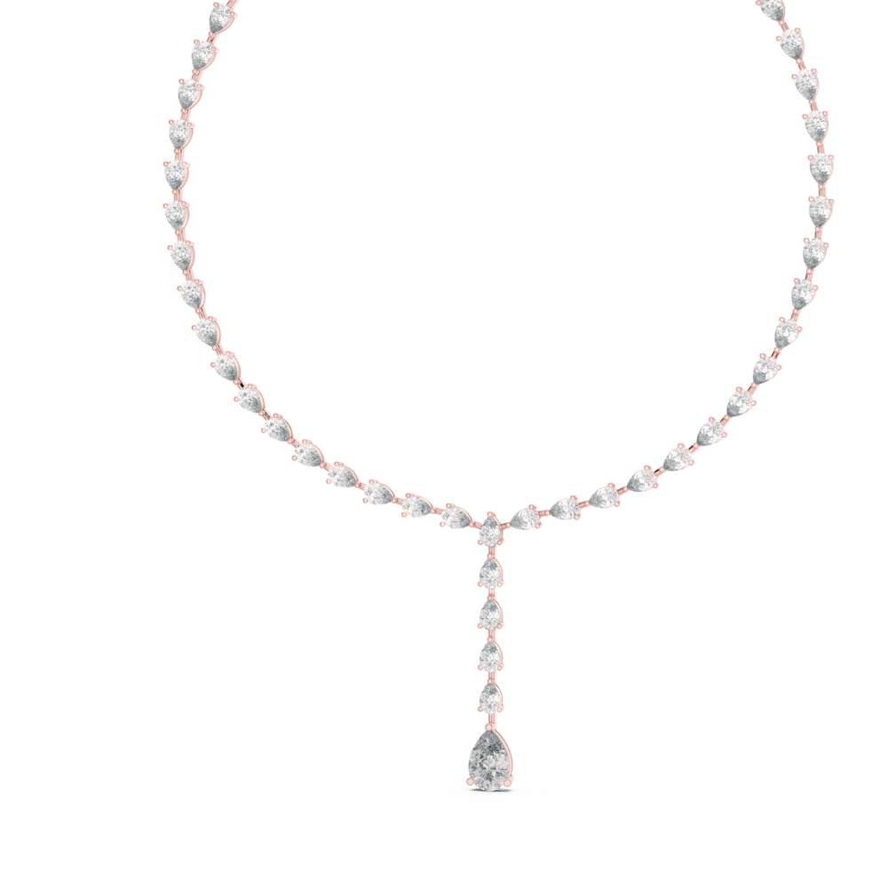 Elara Pear-Cut Drop Necklace
