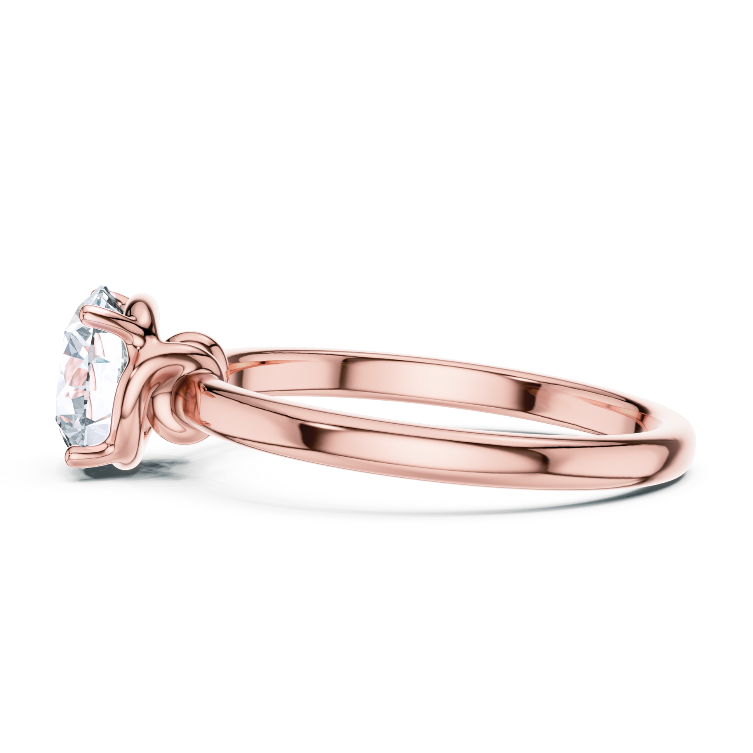 Twisted Knot Solitaire Ring