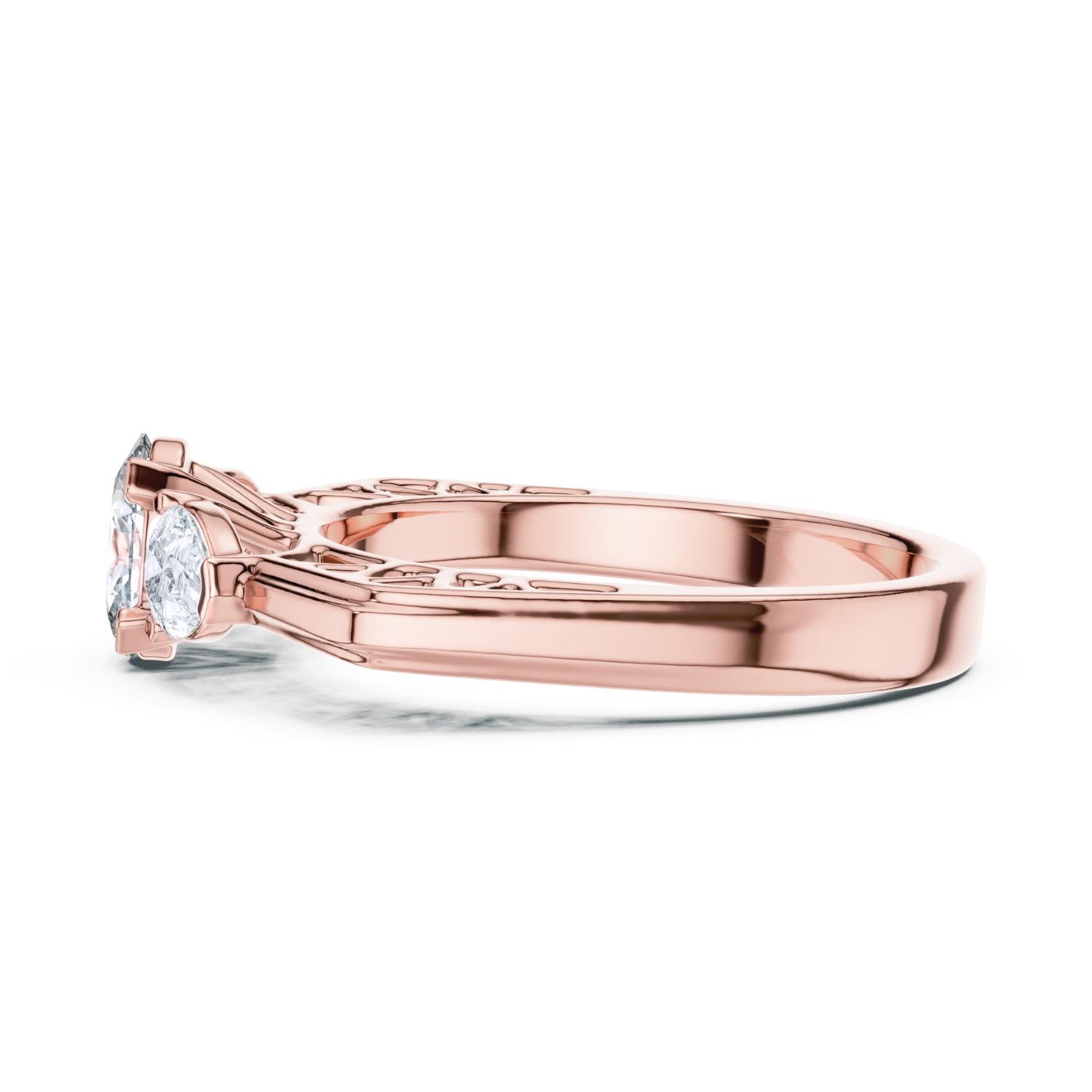 Elysia Three-Stone Oval Ring