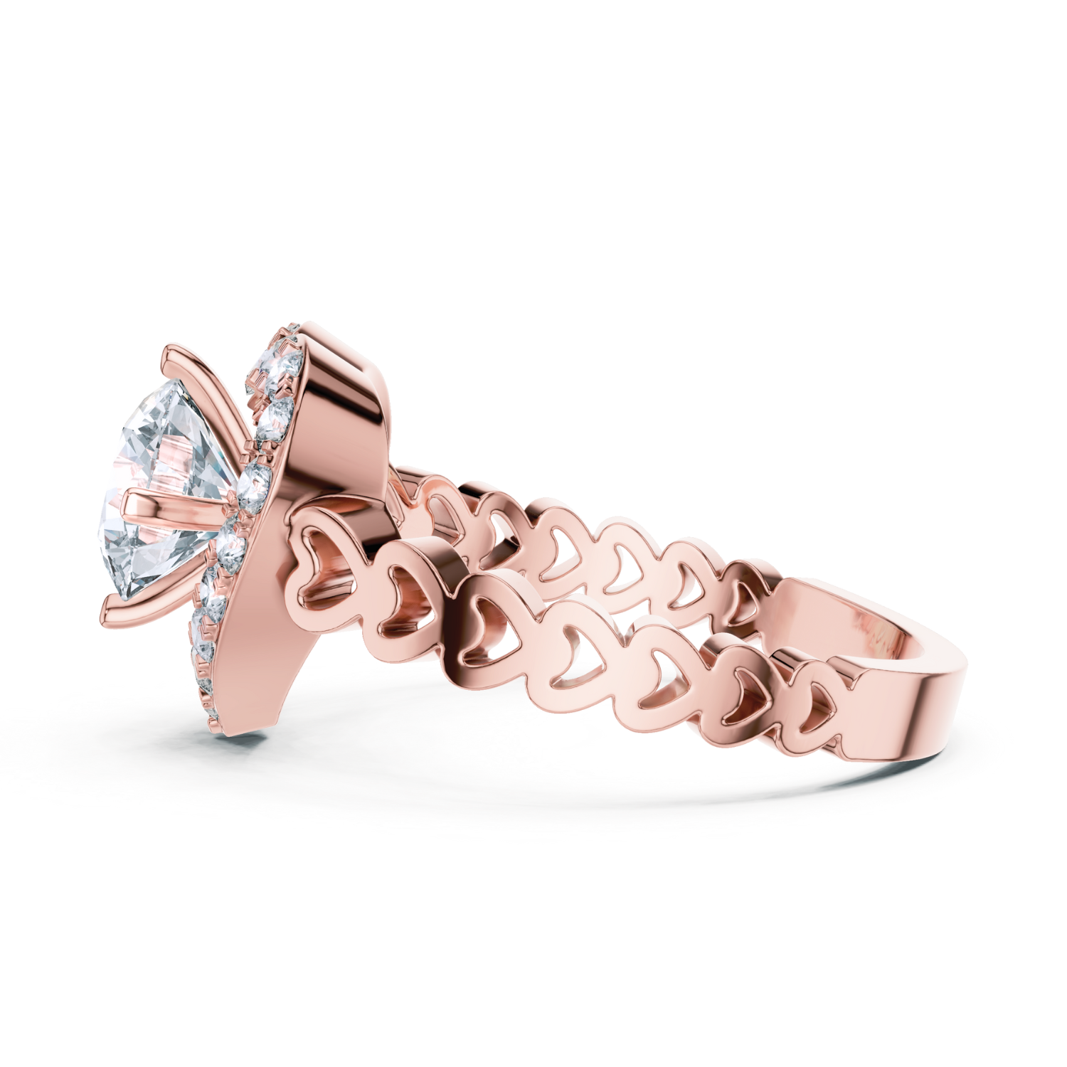 Heart-Inspired Diamond Ring