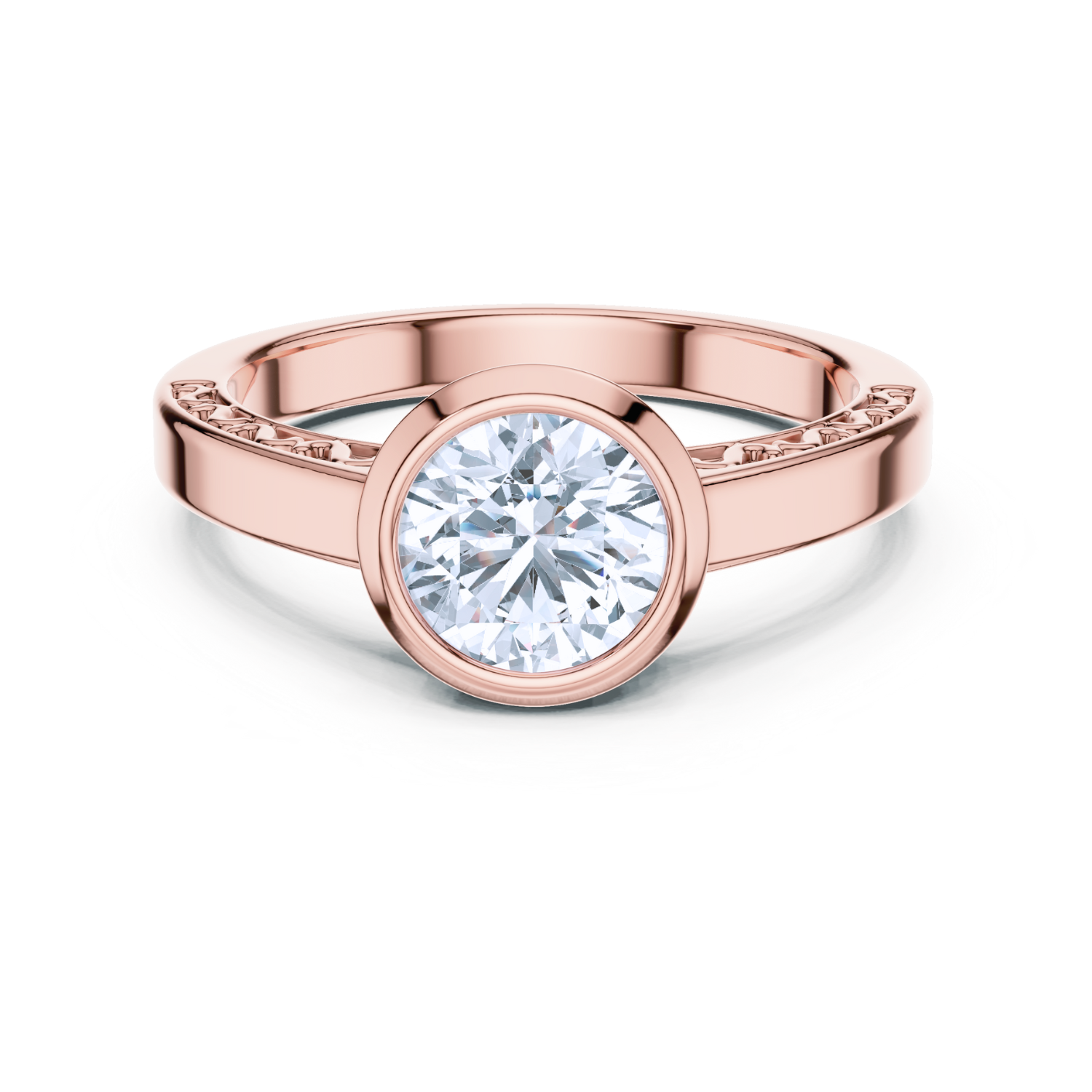 Bezel-Set Solitaire Diamond Ring