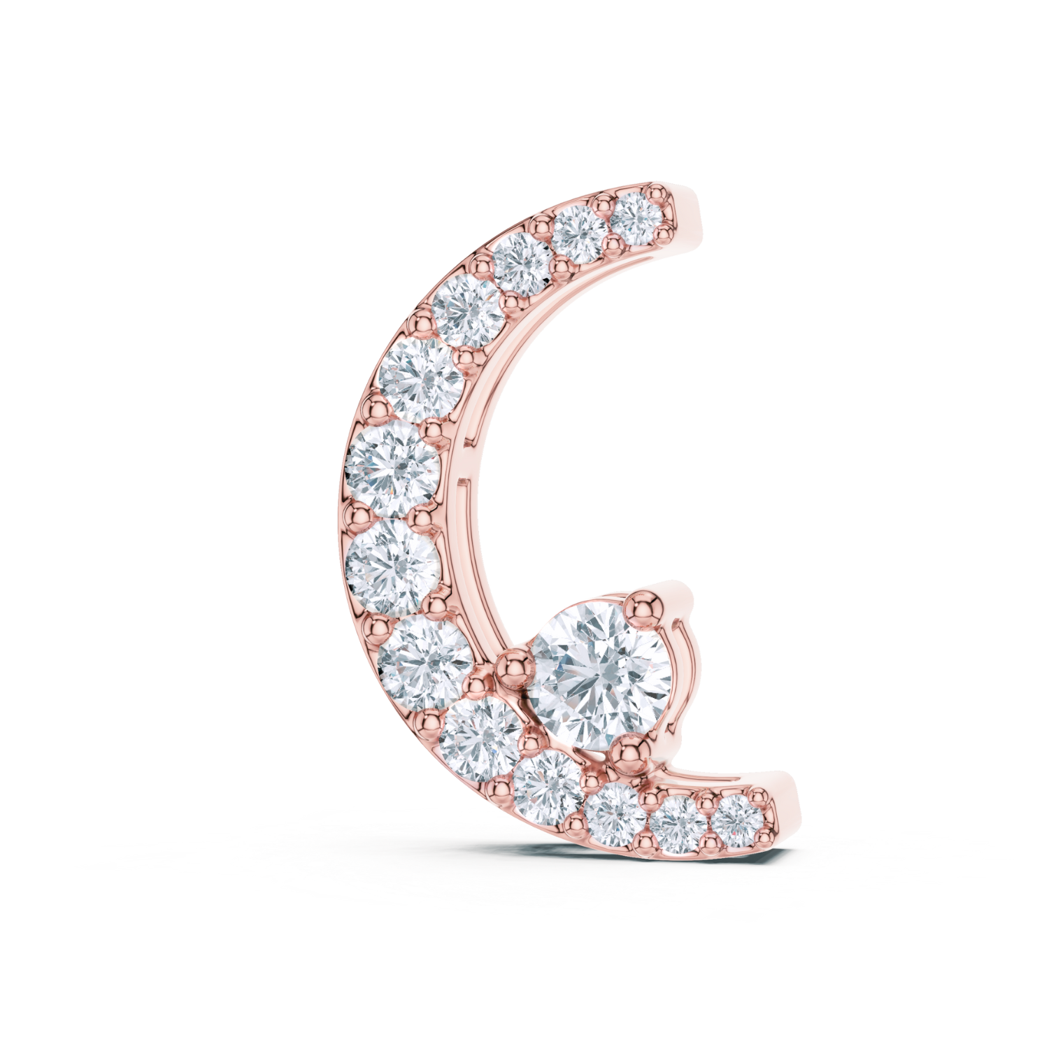 Crescent Pave Diamond Pendant