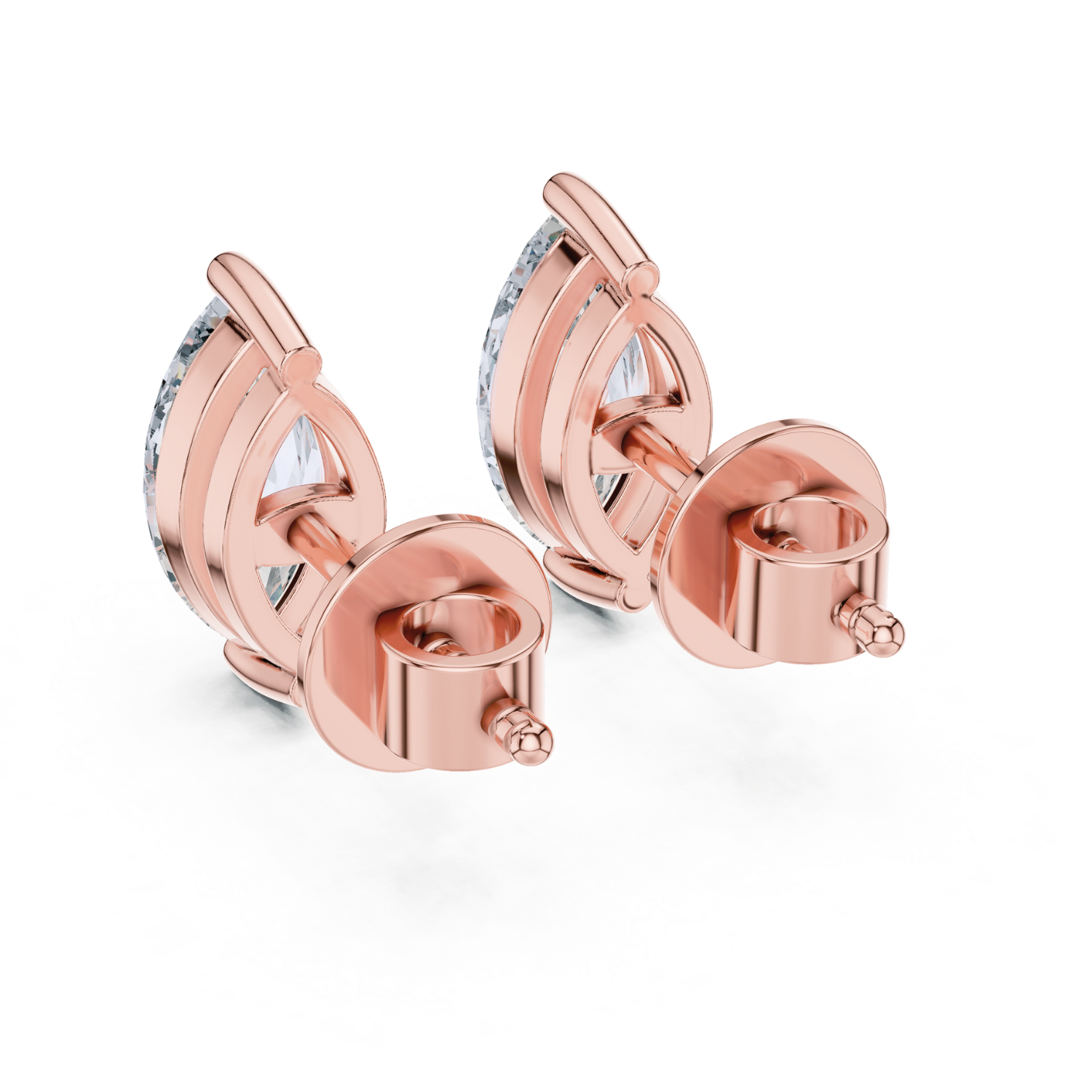 Marquise-Cut Diamond Stud Earrings