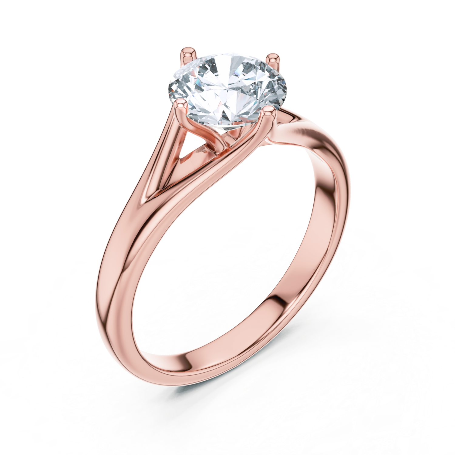Split Shank Solitaire Ring