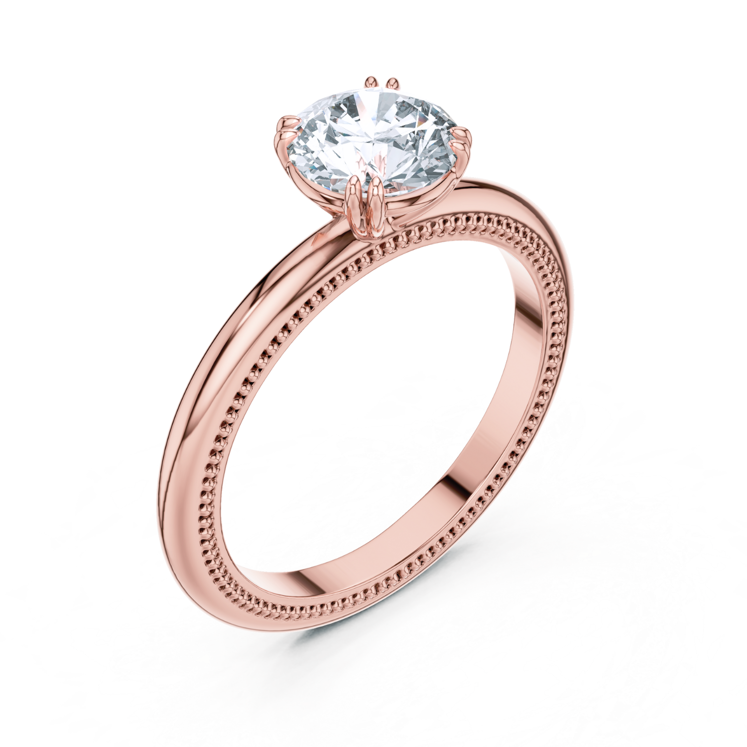 Classic Milgrain Solitaire Ring