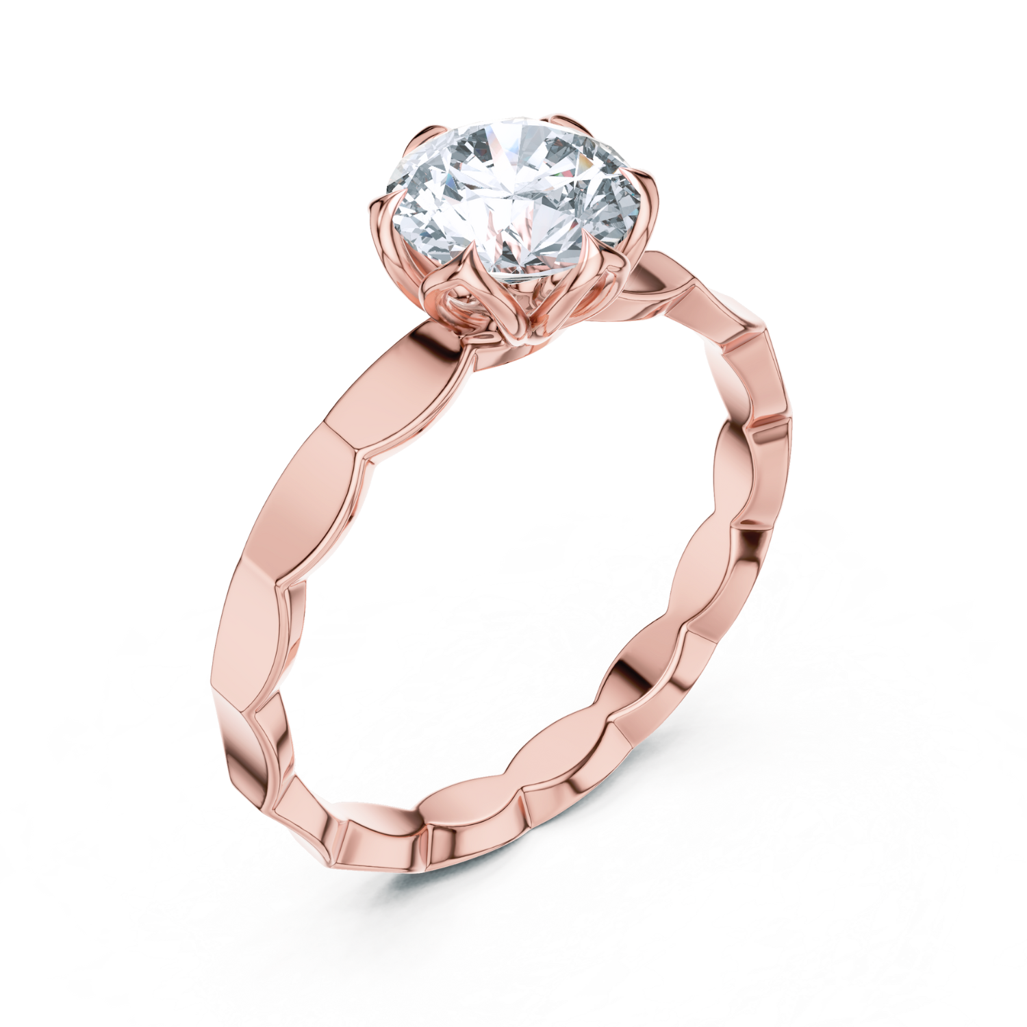 Floral-Inspired Solitaire Ring
