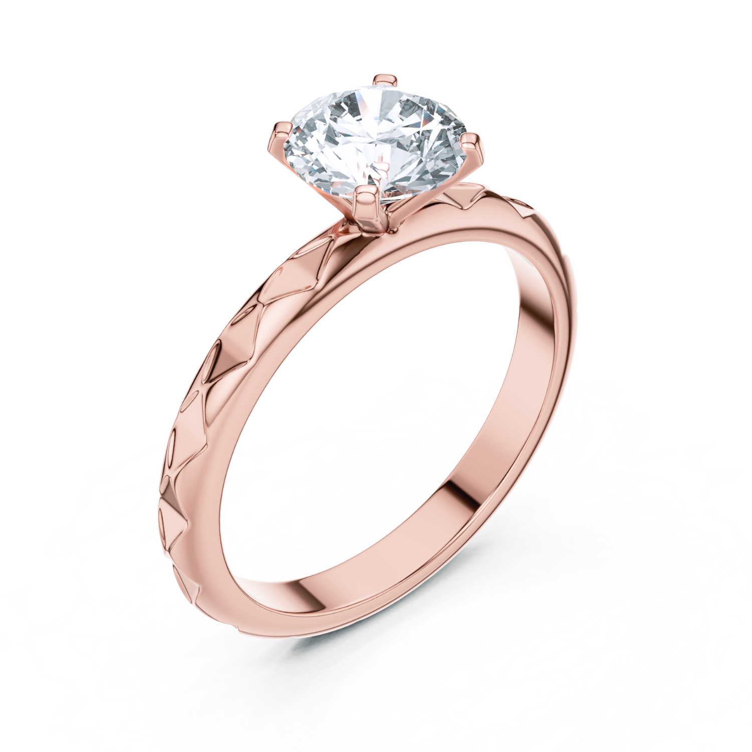 Geometric-Inspired Solitaire Ring
