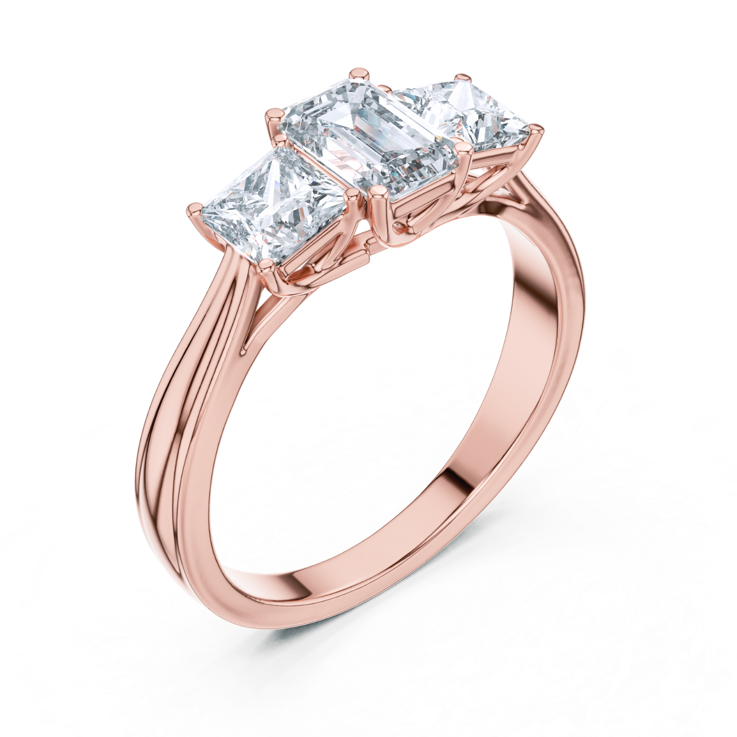 Trilogy Radiance Emerald-Cut Ring