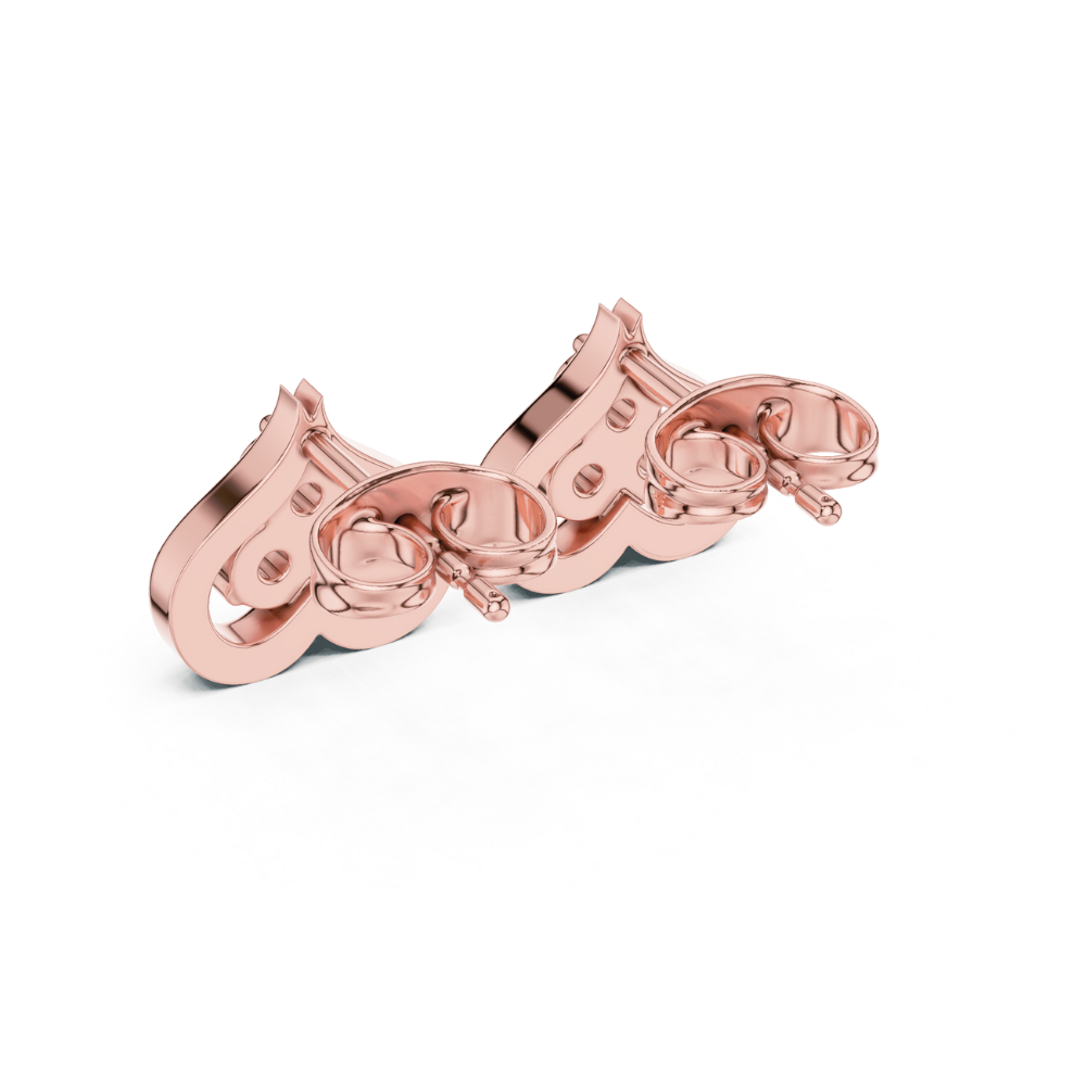 Radiant Bloom Heart Diamond Studs