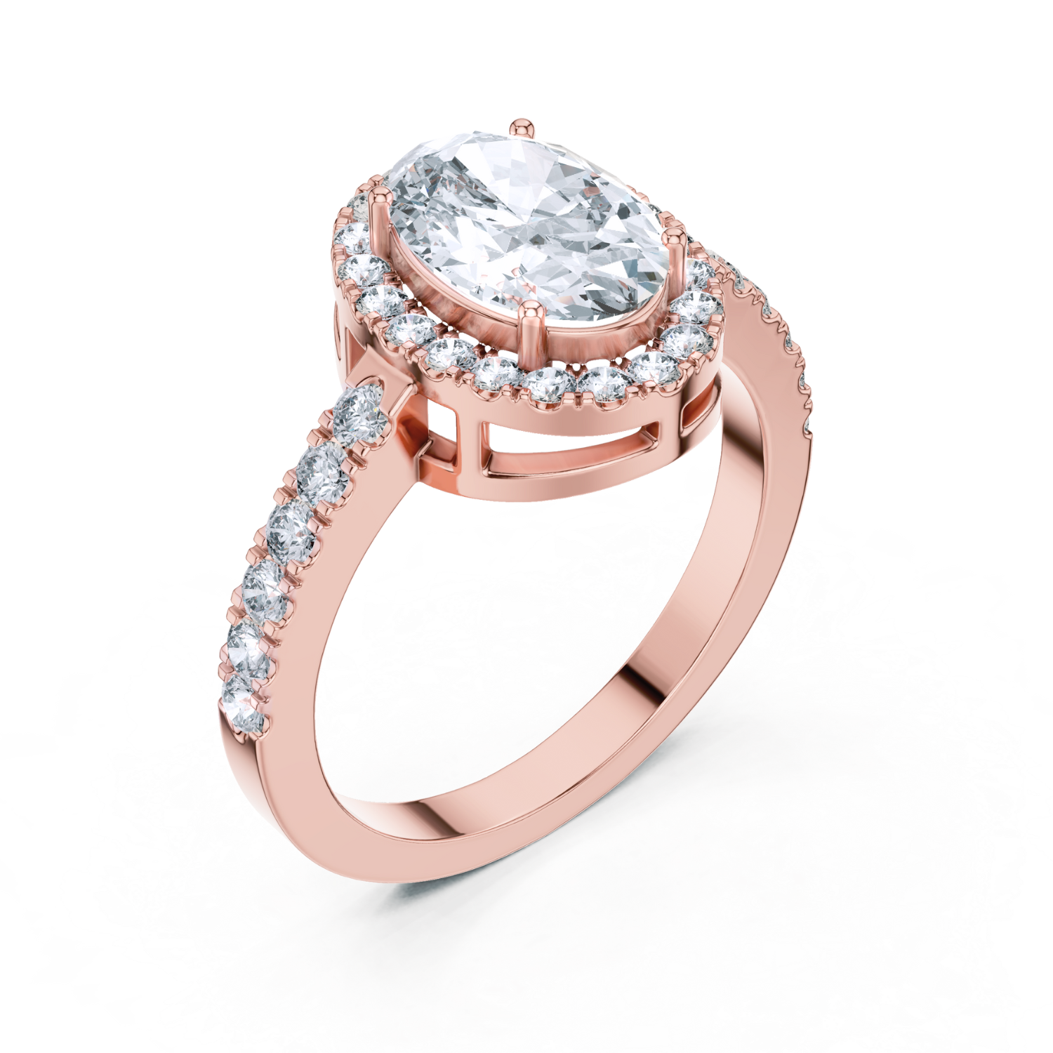 Vera Oval Halo Diamond Ring