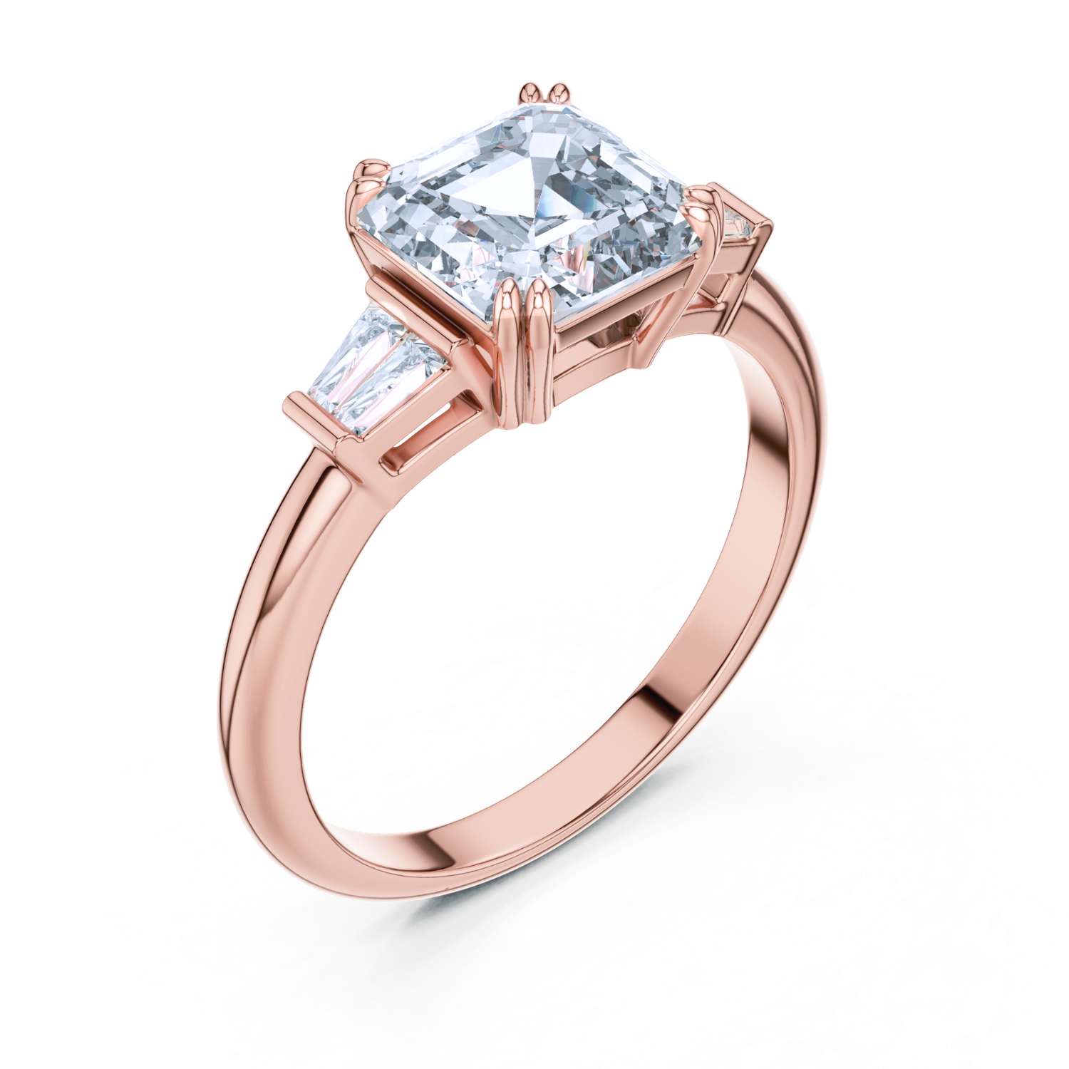 The Celestia Three-Stone Ring