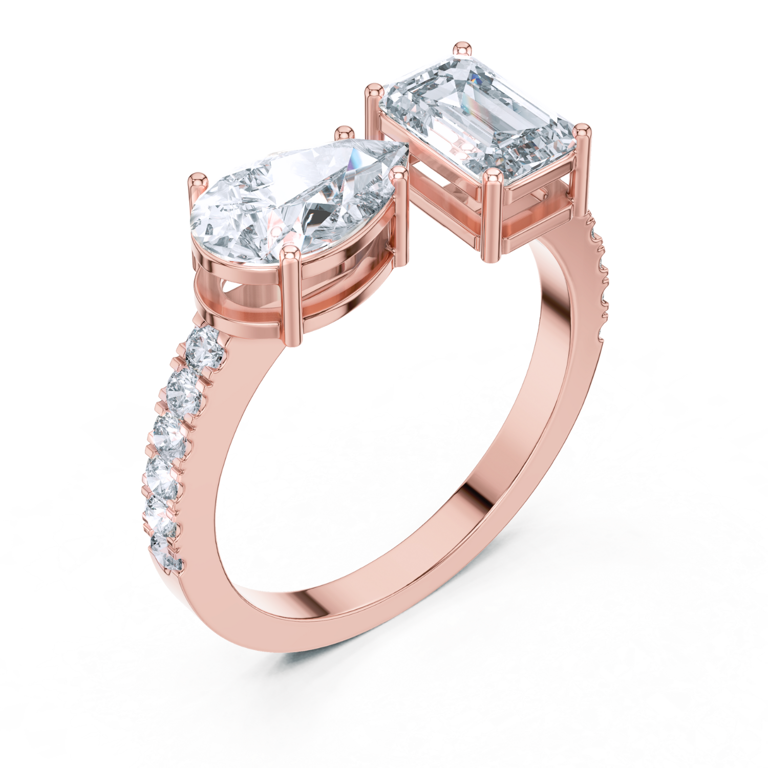 Dual-Cut Diamond Ring