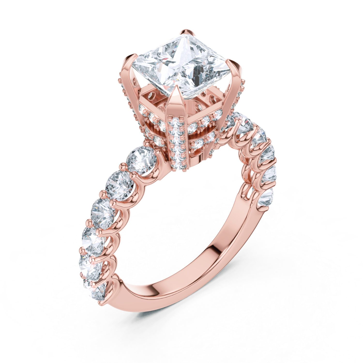 Imperial Crown Princess-Cut Ring