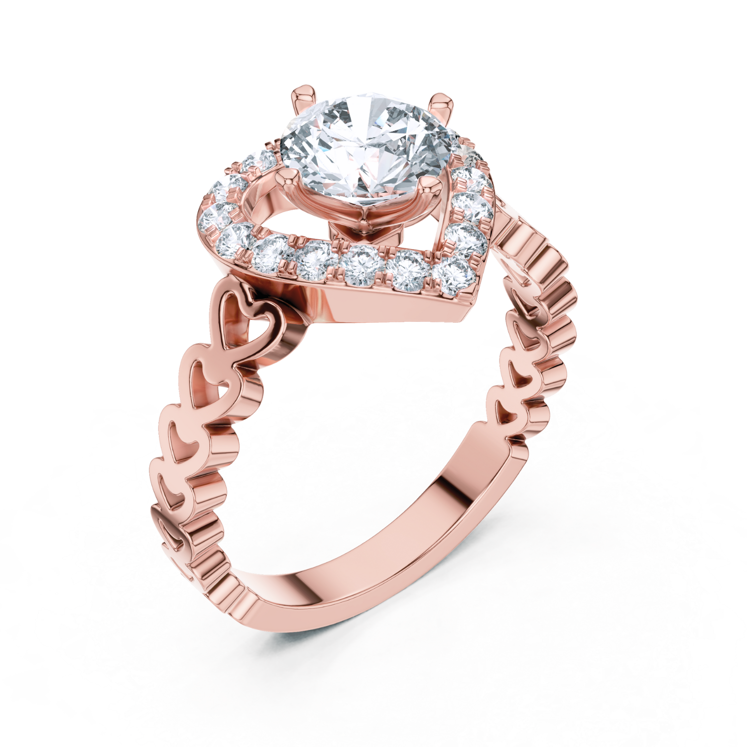 Heart-Inspired Diamond Ring