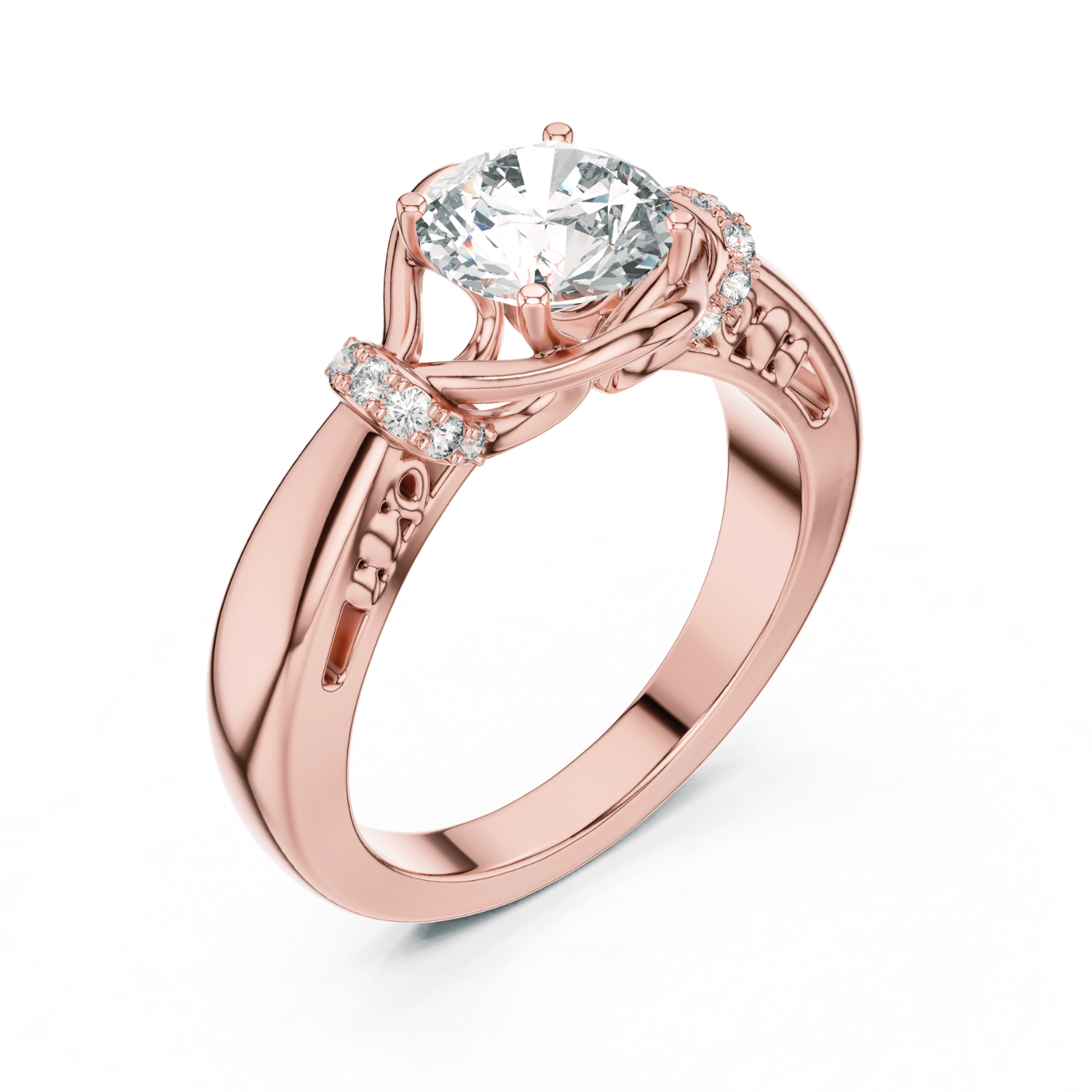 Twisted Filigree Diamond Ring