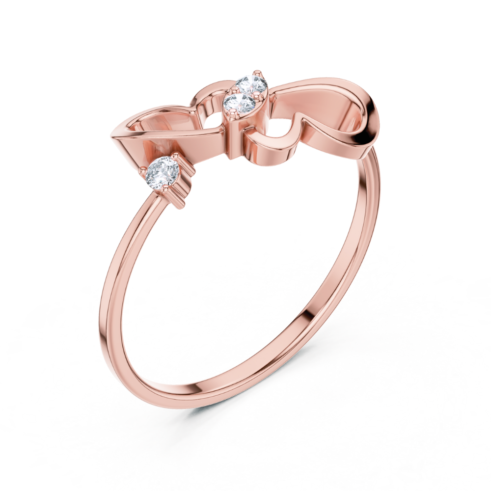 Double-Heart Infinity Style Ring
