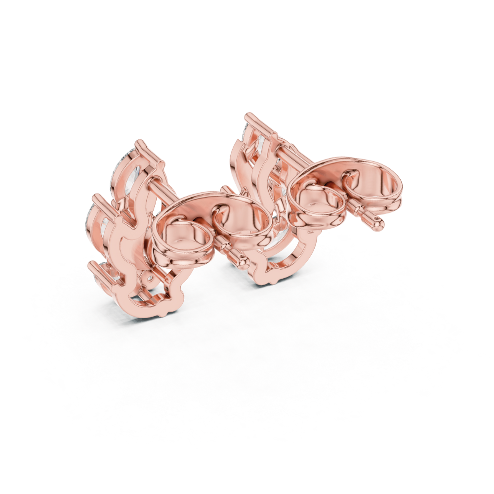 Golden Vine Marquise Diamond Earrings