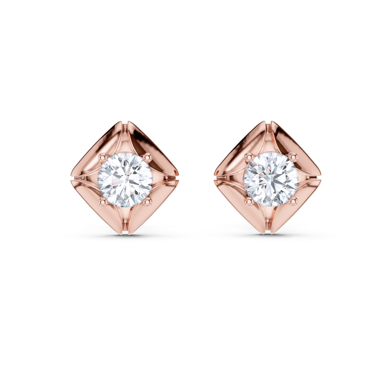 Radiant Diamond Studs Earrings