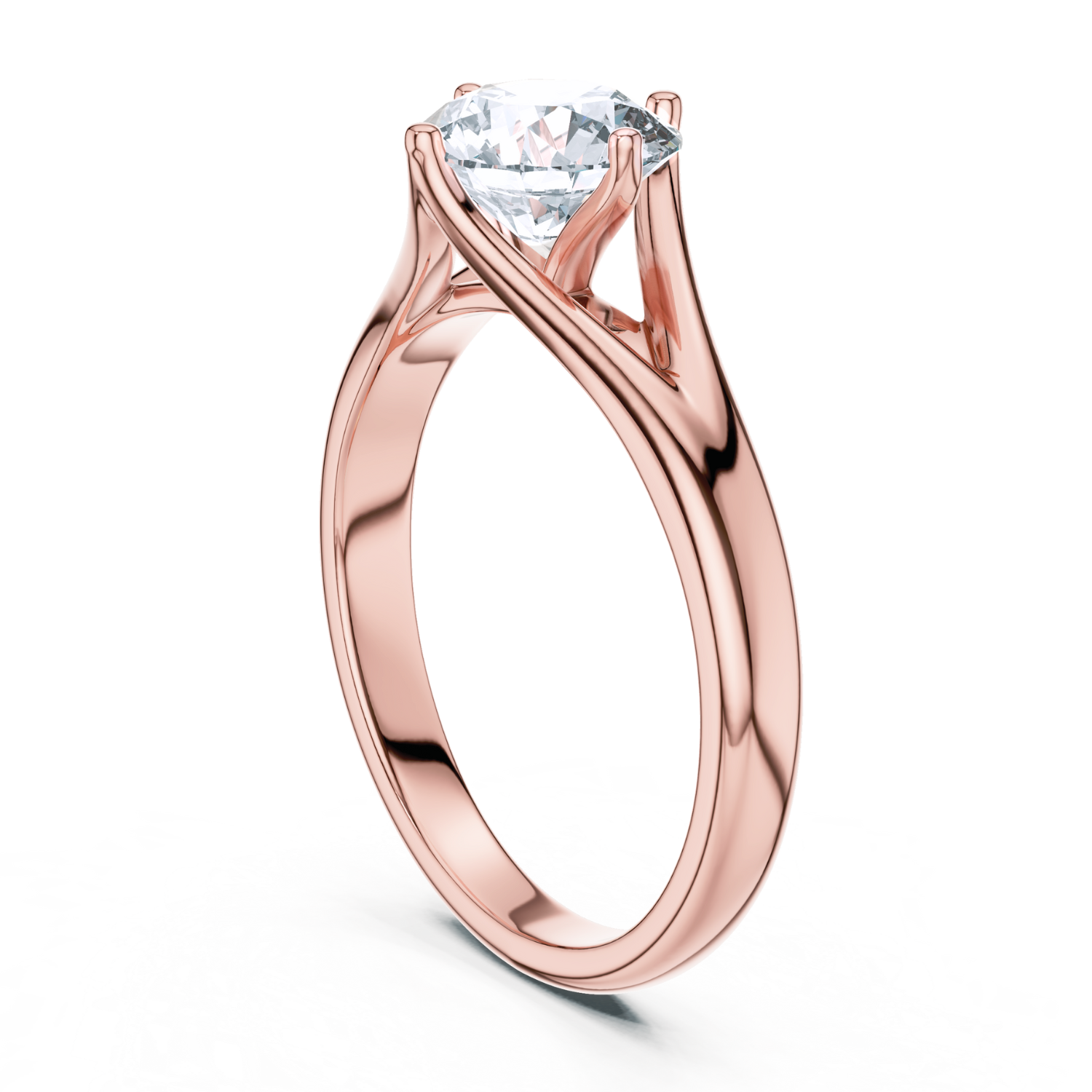 Split Shank Solitaire Ring