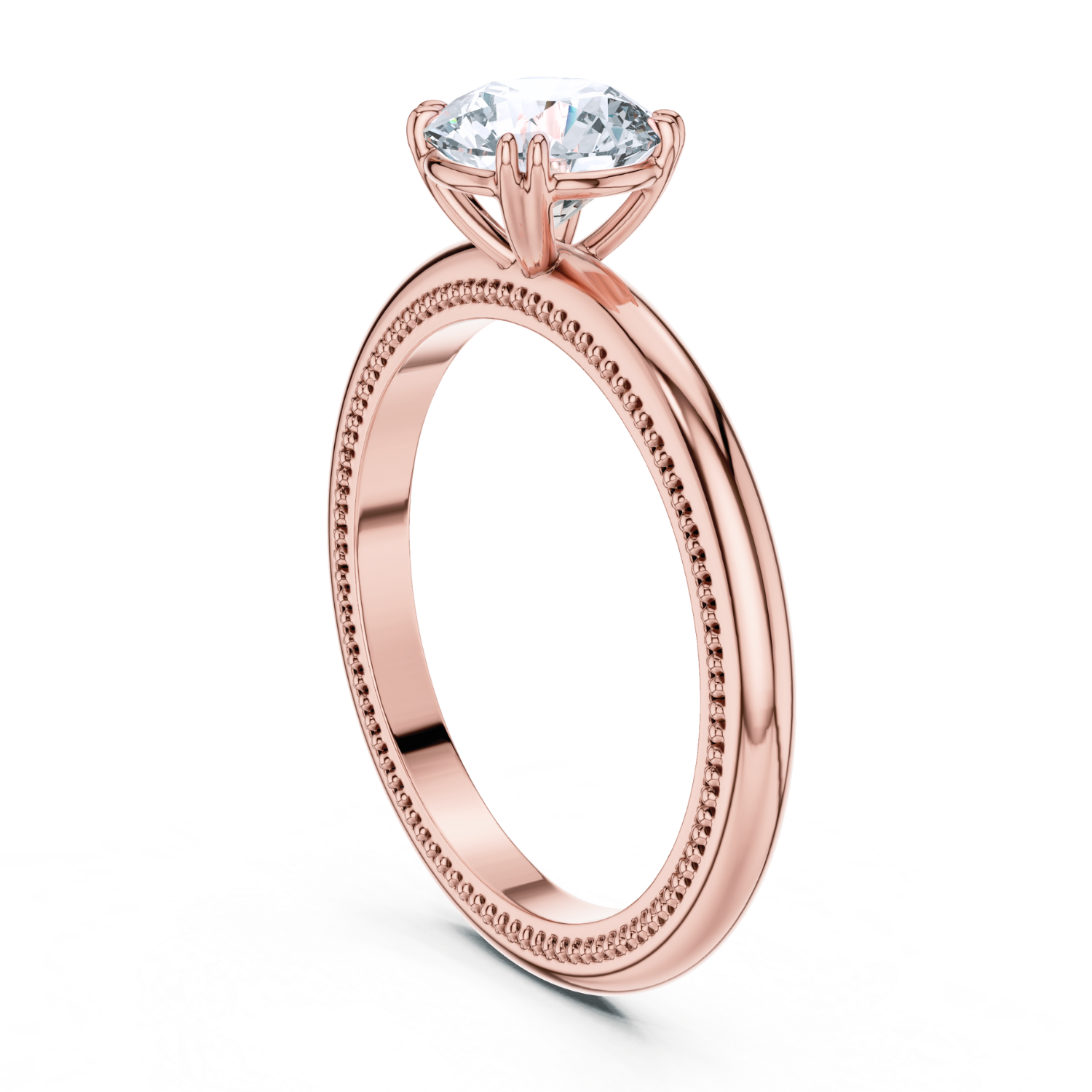 Classic Milgrain Solitaire Ring