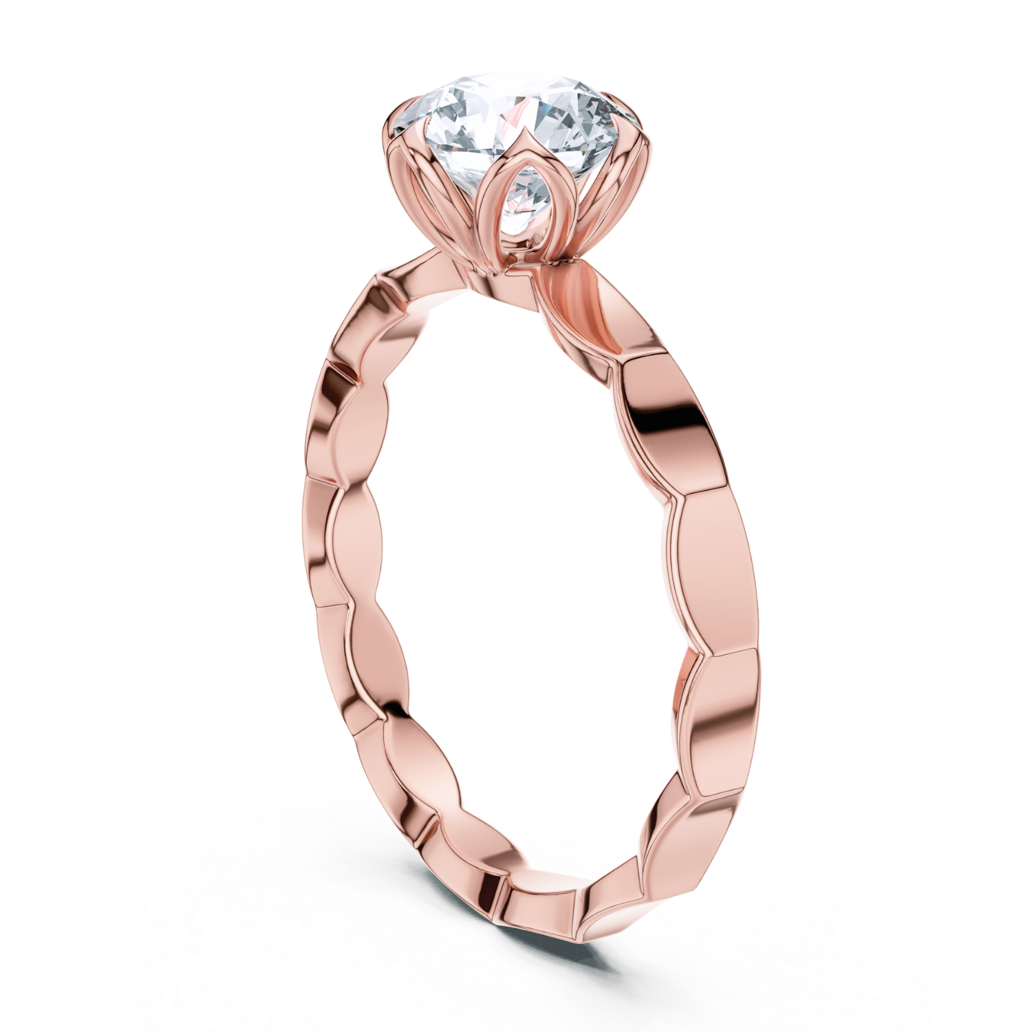 Floral-Inspired Solitaire Ring