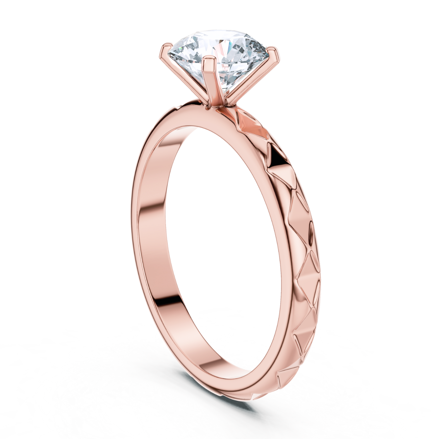 Geometric-Inspired Solitaire Ring