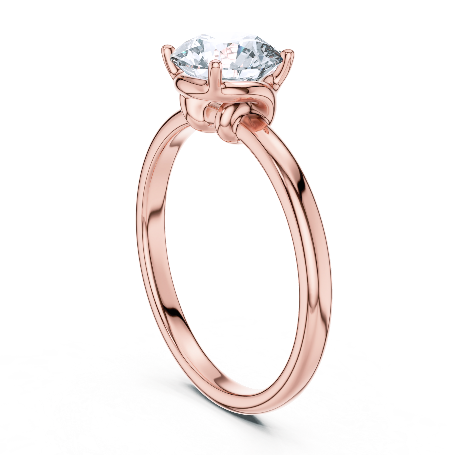 Twisted Knot Solitaire Ring