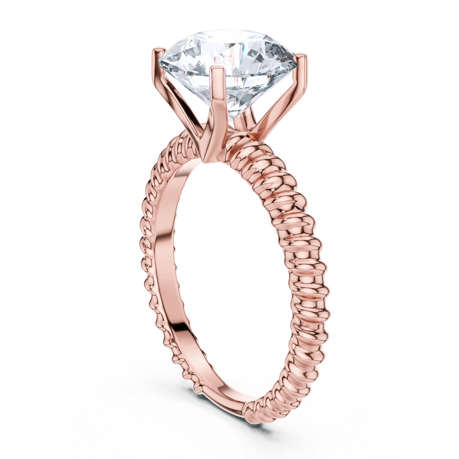 Braided Elegance Solitaire Ring