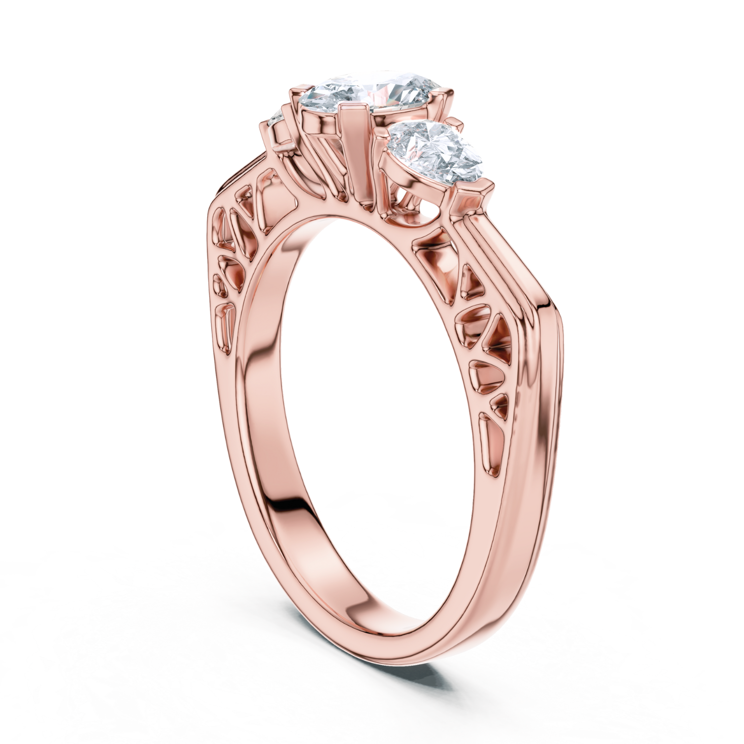 Elysia Three-Stone Oval Ring