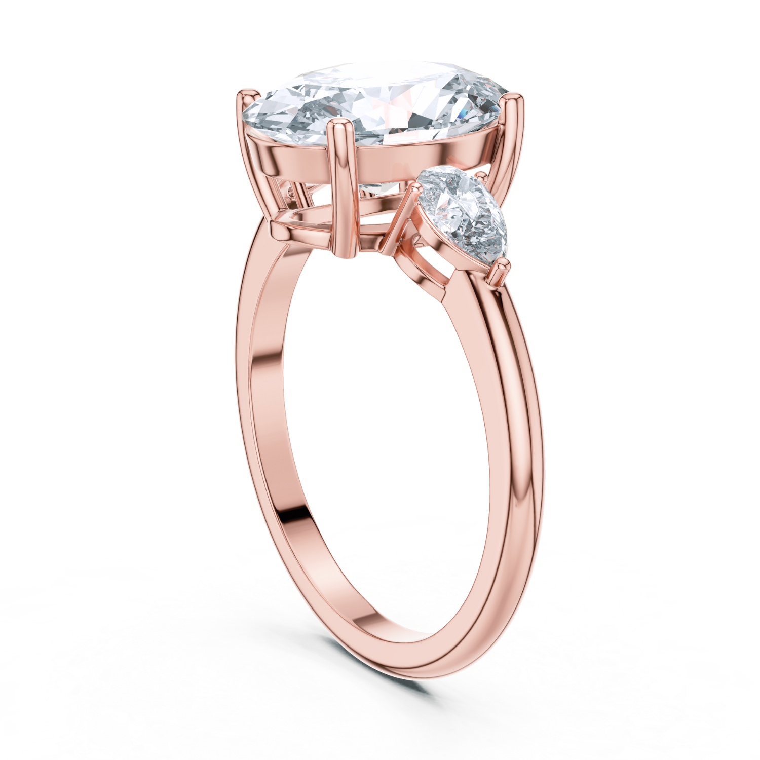 Oval-Cut Three-Stone Diamond Ring