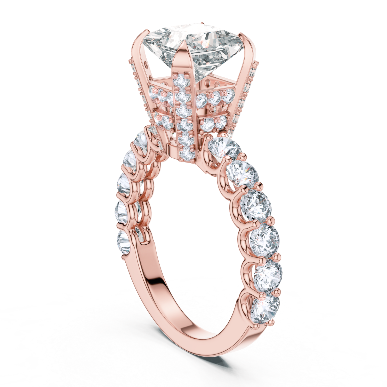 Imperial Crown Princess-Cut Ring