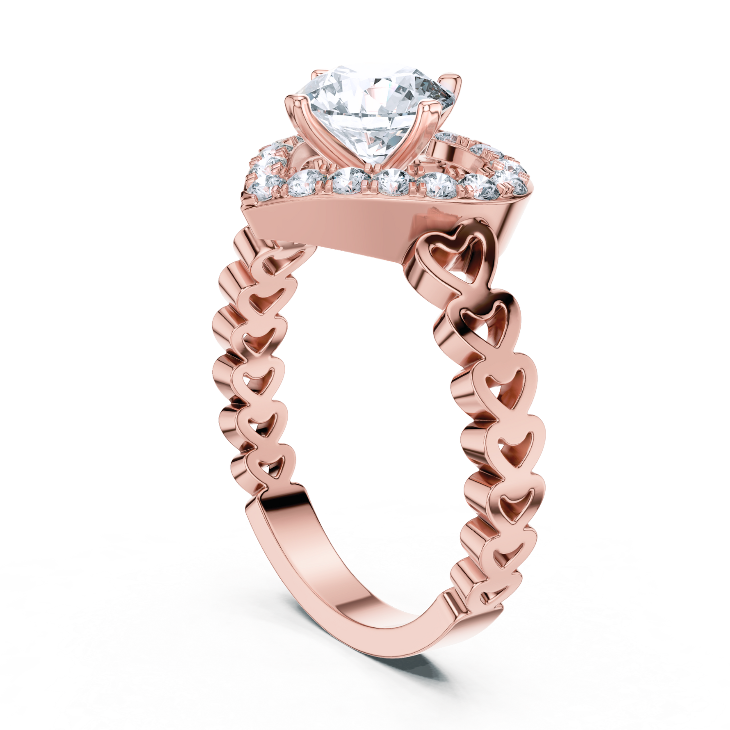 Heart-Inspired Diamond Ring